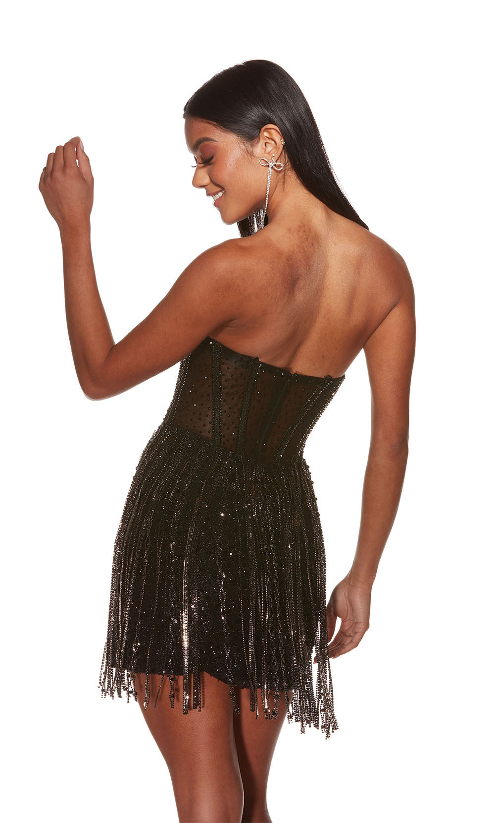 ALYCE Paris 4941 Homecoming Short Strapless Neckline Illusion Straight Dress