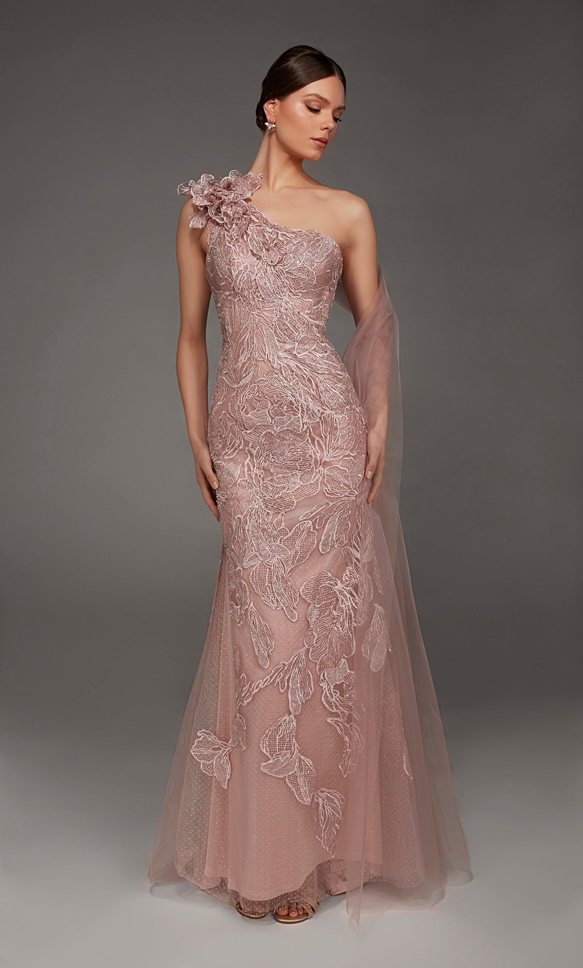 ALYCE Paris 55000 One Shoulder Neckline Chic Mermaid Dress