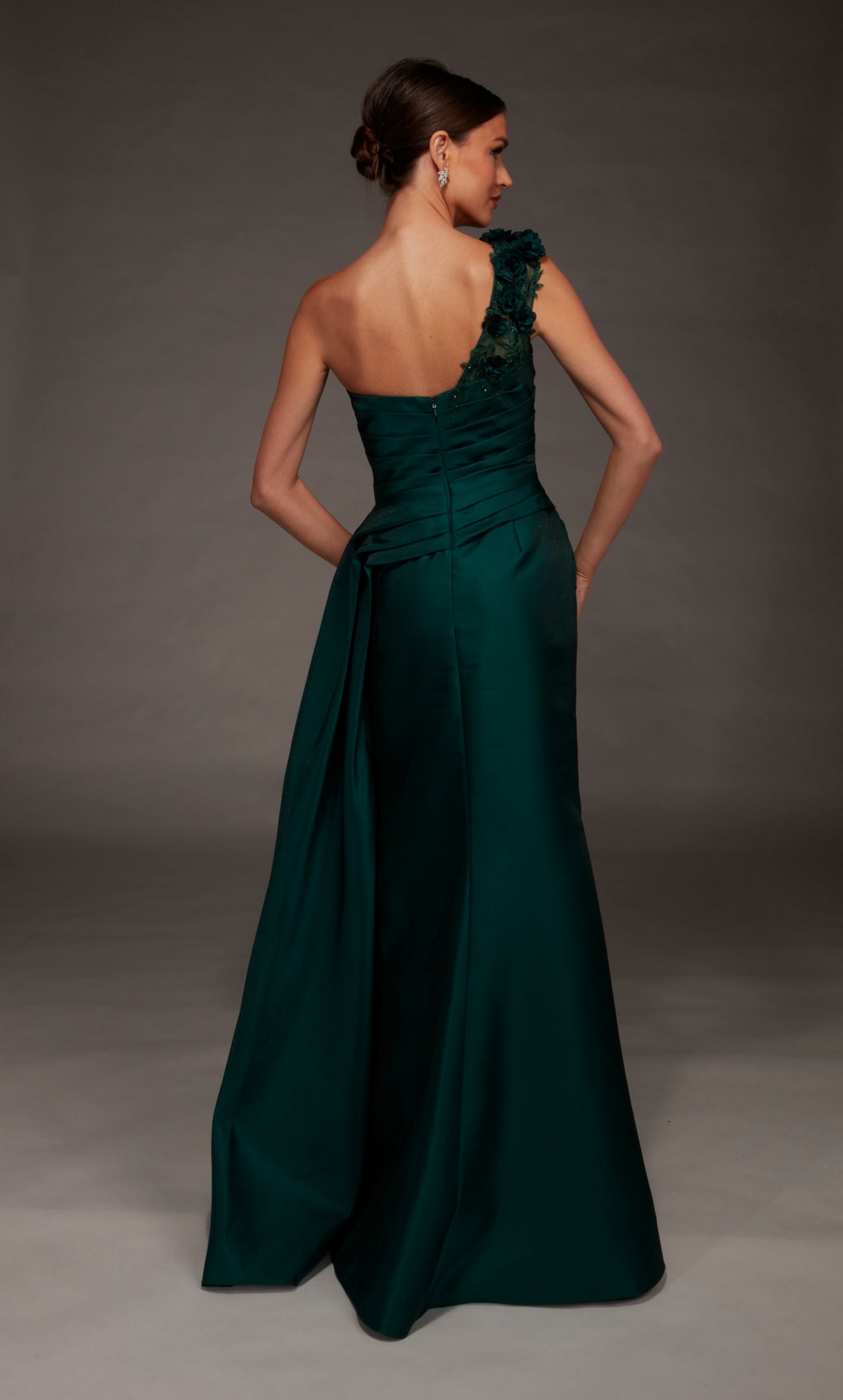 ALYCE Paris 55030 One Shoulder Neckline Ruched/draped A Line Dress
