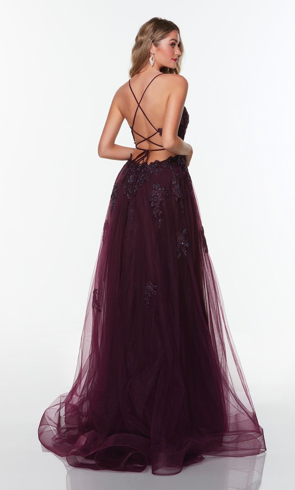 ALYCE Paris 61263 Alyce Long Plunging Neckline Slit Ballgown Dress