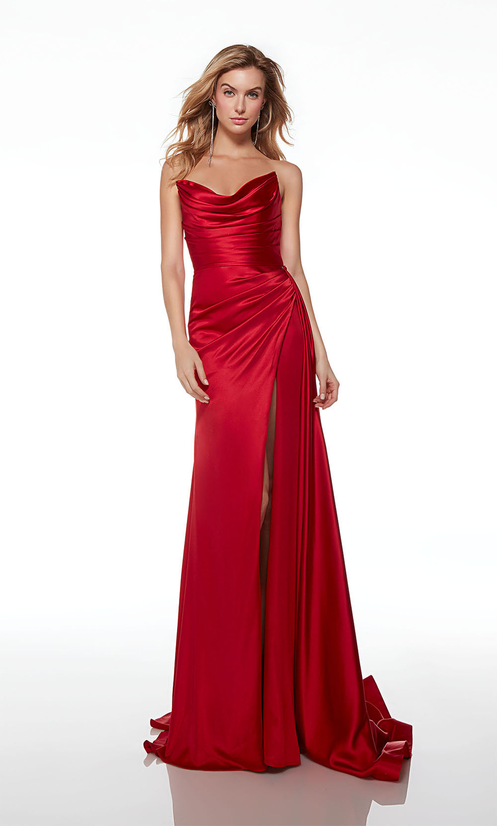 ALYCE Paris 61571 Alyce Long Off The Shoulder Neckline Simple Straight Dress