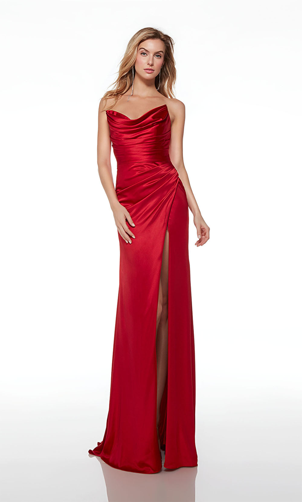 ALYCE Paris 61571 Alyce Long Off The Shoulder Neckline Simple Straight Dress