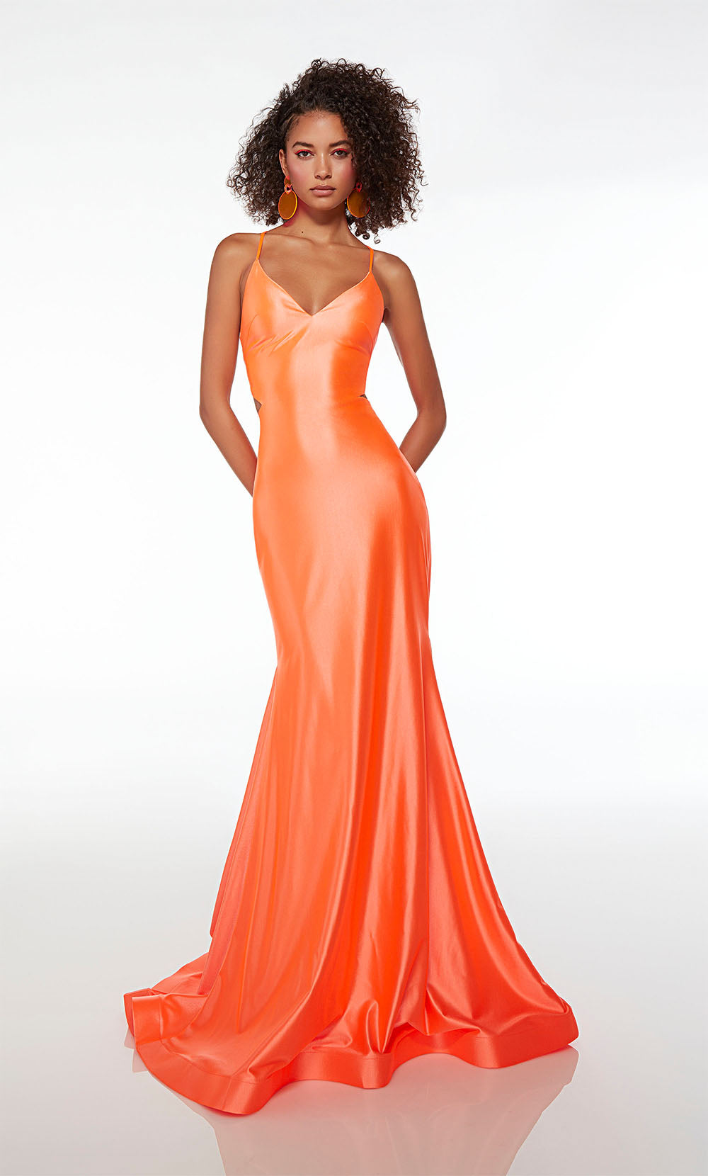 ALYCE Paris 61674 Alyce Long Plunging Neckline Simple Mermaid Dress