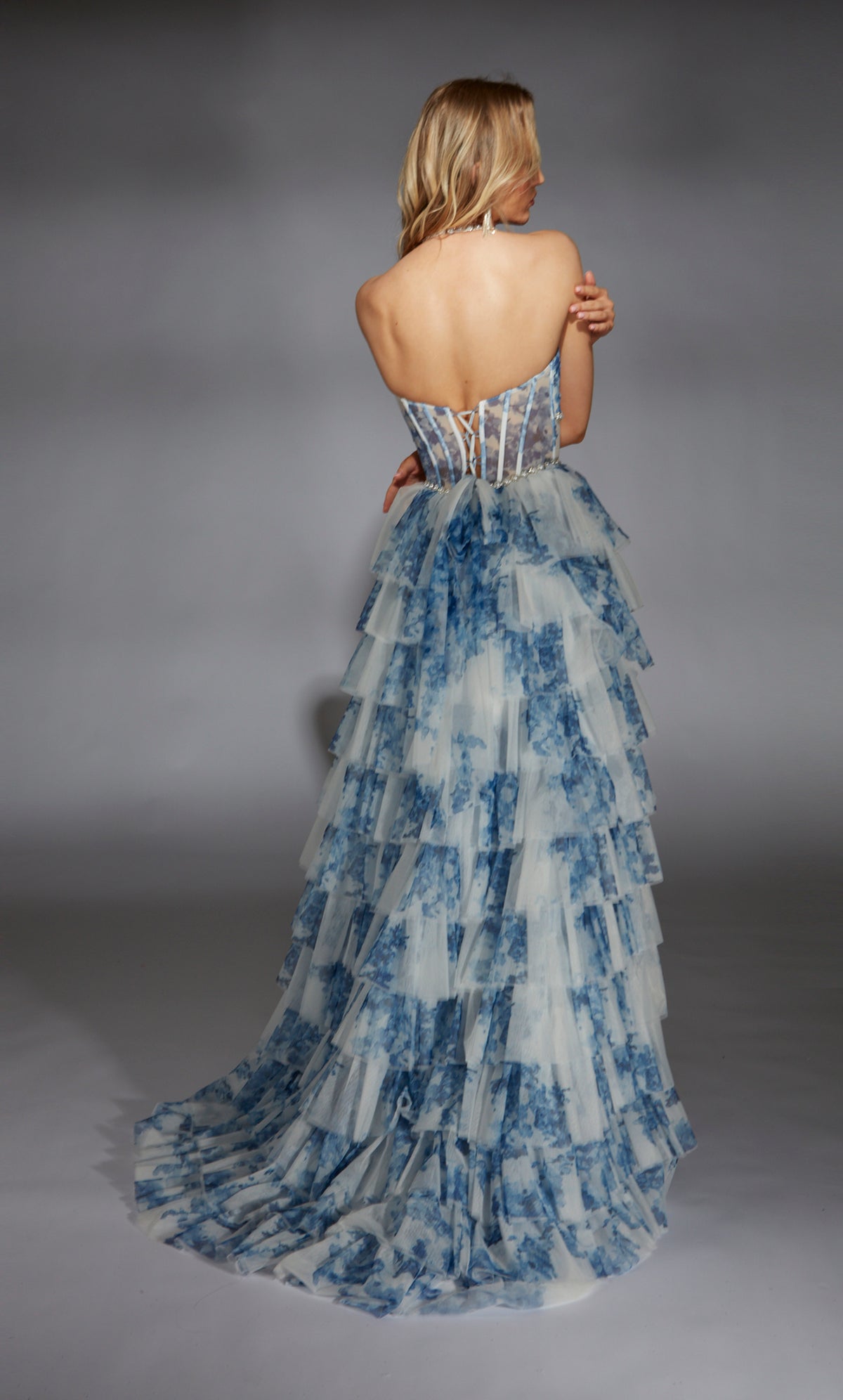 ALYCE Paris 61730 Alyce Long Halter Neckline Elegant A Line Dress