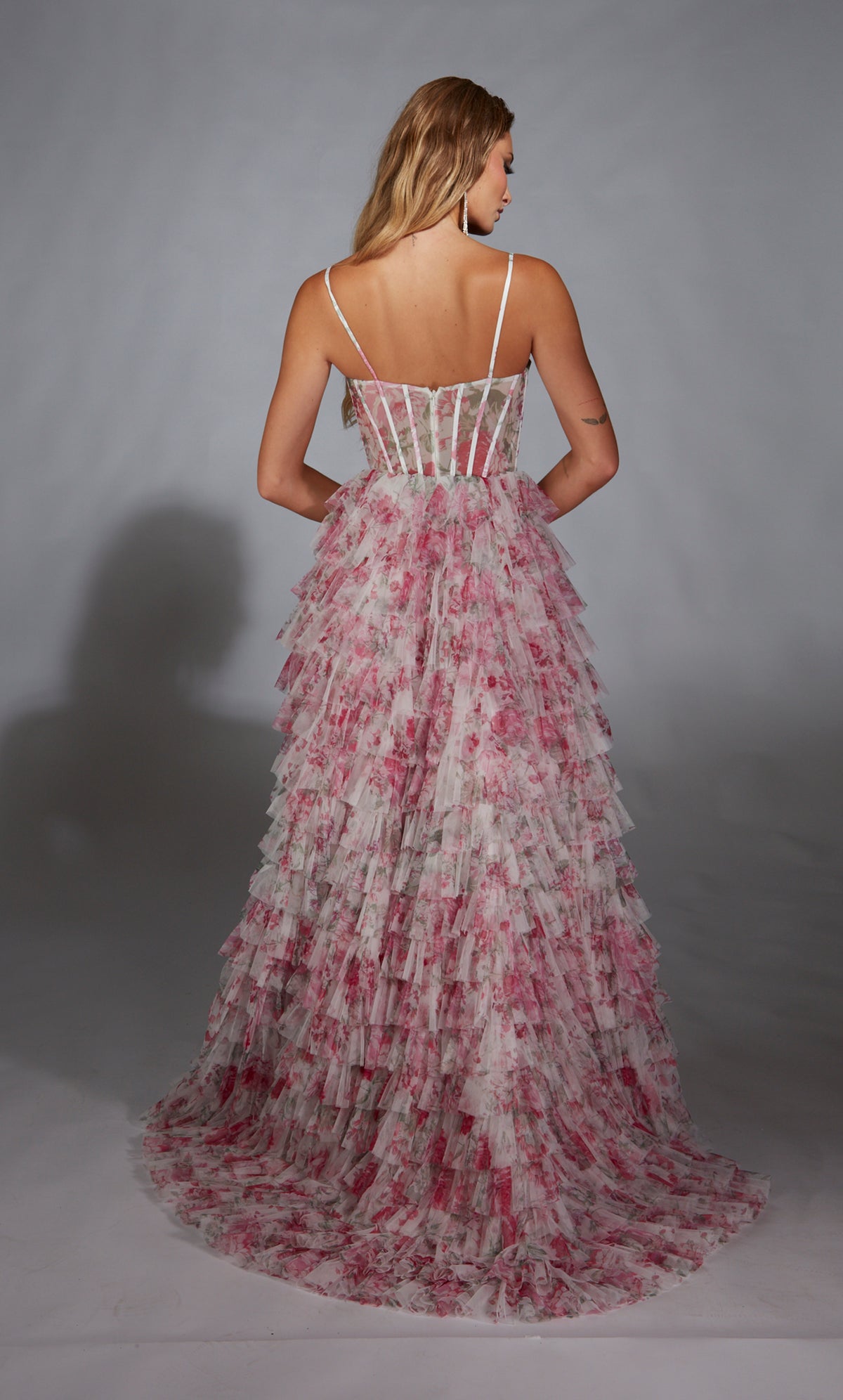 ALYCE Paris 61732 Alyce Long Cowl Neckline Corset A Line Dress