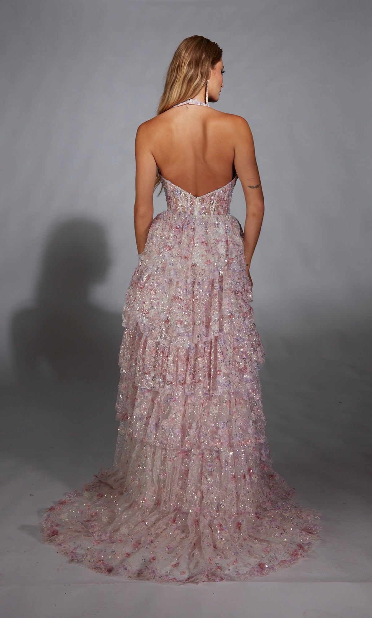 ALYCE Paris 61740 Alyce Long Halter Neckline Corset A Line Dress