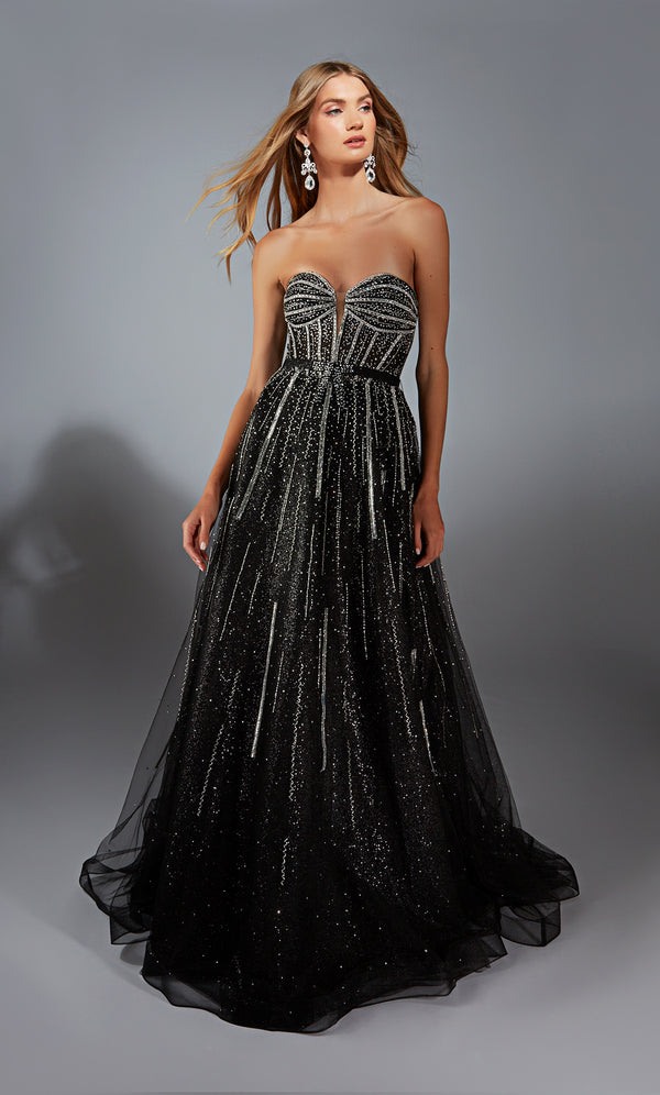Formal Dress: 61770. Long, Strapless, Medium Fullnes