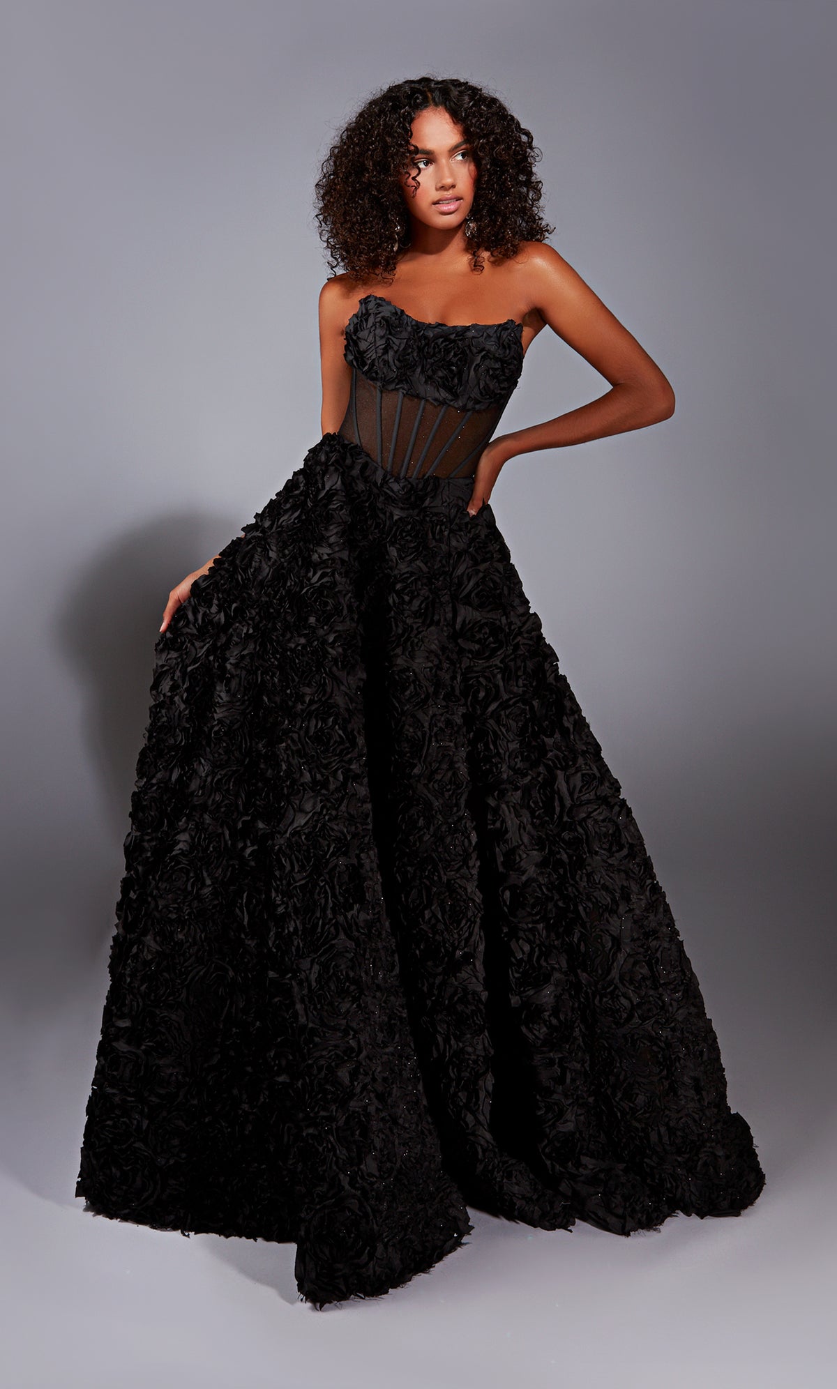 ALYCE Paris 61775 Alyce Long Strapless Neckline Elegant Ballgown Dress