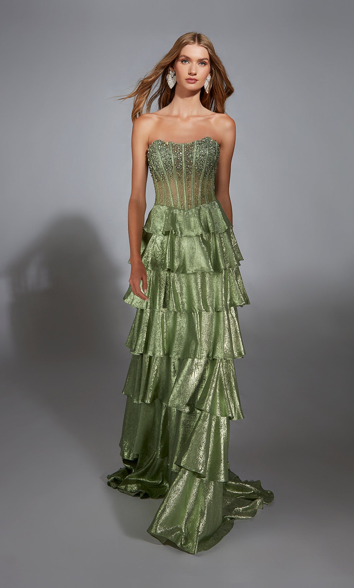 ALYCE Paris 61783 Alyce Long Strapless Neckline Embellished A Line Dress