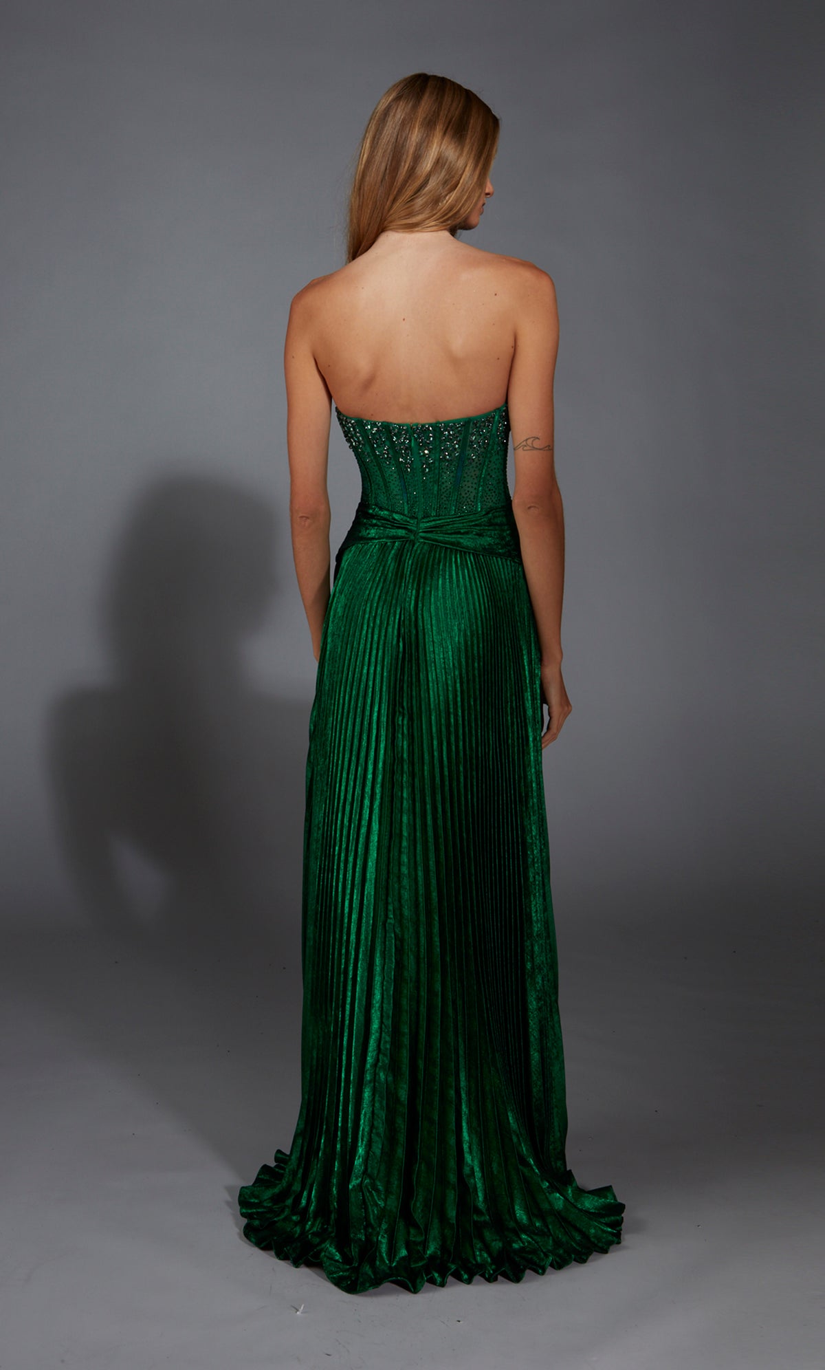 ALYCE Paris 61789 Alyce Long Strapless Neckline Corset A Line Dress