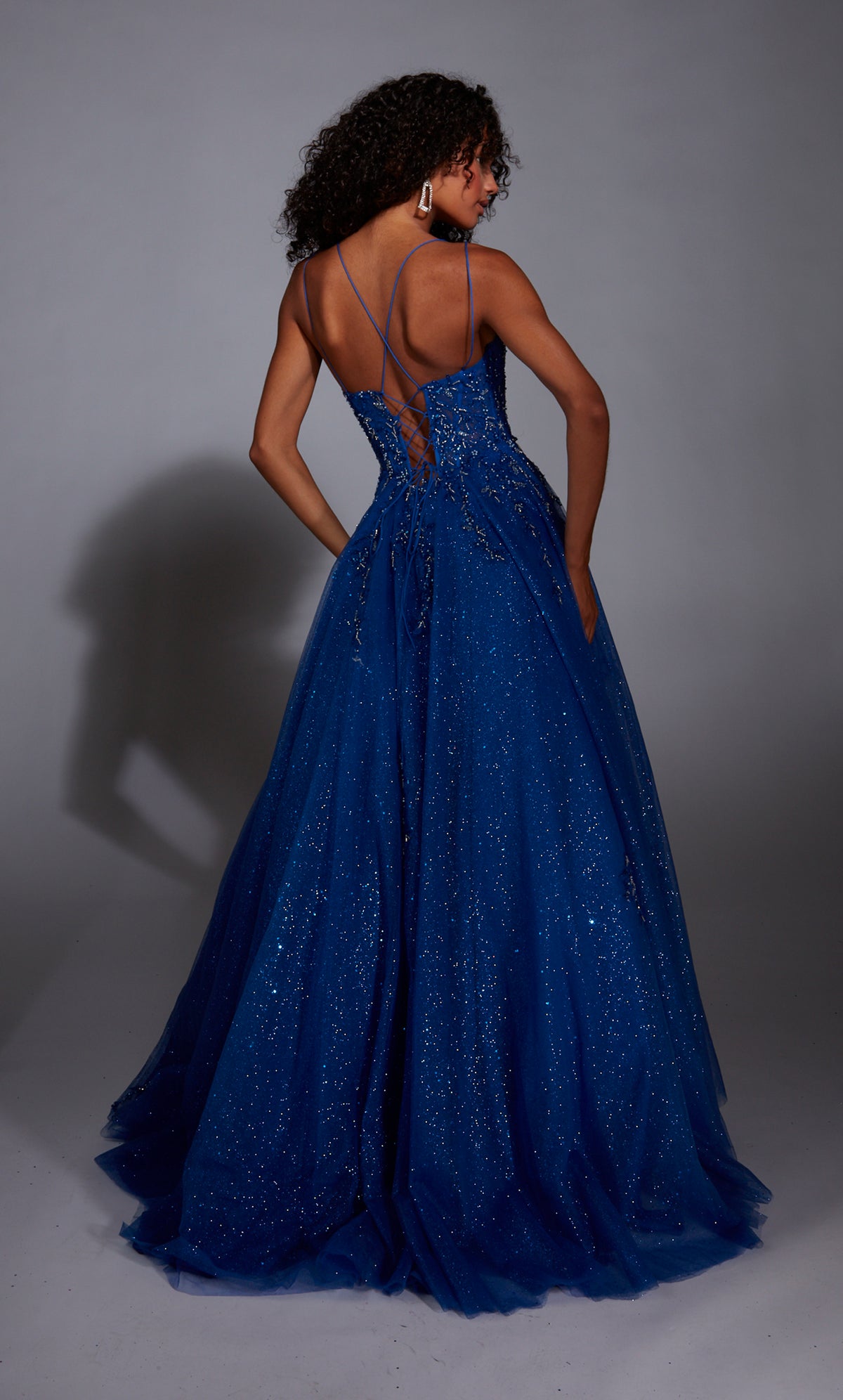 ALYCE Paris 61824 Alyce Long Scoop Neckline Shimmery/sparkly Ballgown Dress
