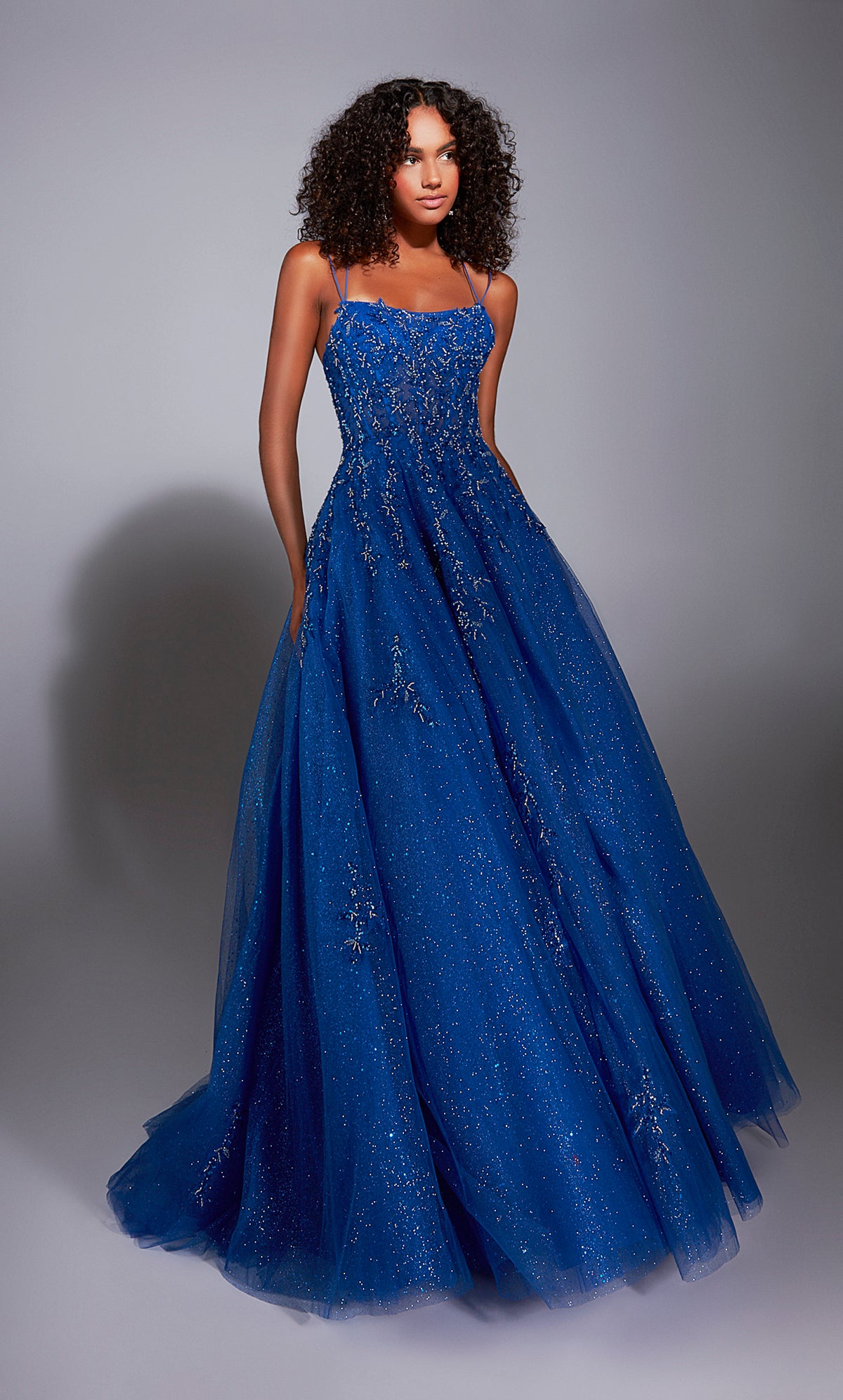 ALYCE Paris 61824 Alyce Long Scoop Neckline Shimmery/sparkly Ballgown Dress