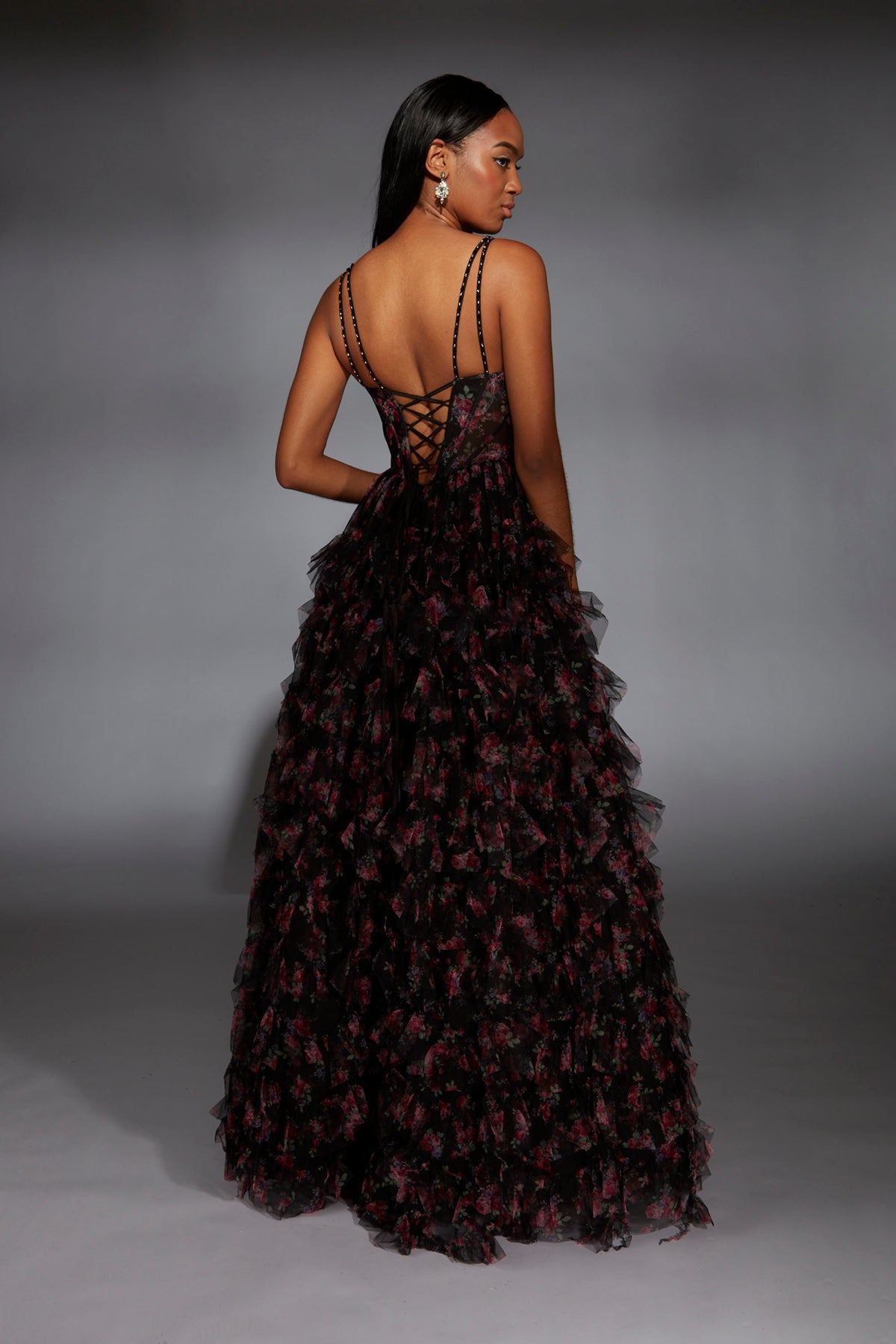 ALYCE Paris 61866 Alyce Long Plunging Neckline Ruffles Ballgown Dress