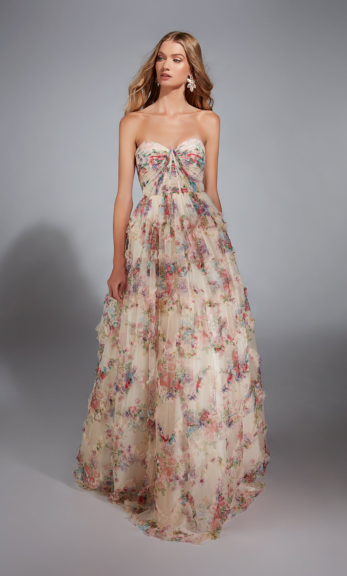 ALYCE Paris 61957 Alyce Long Strapless Neckline Corset Ballgown Dress