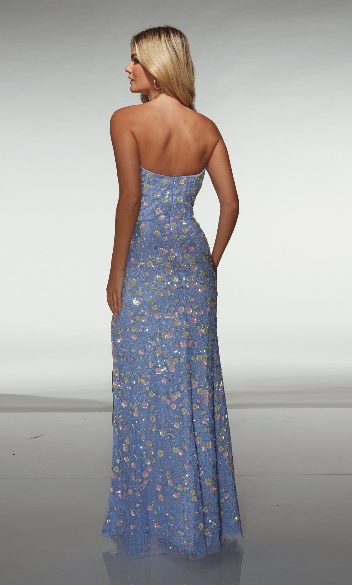 ALYCE Paris 61998 Alyce Long Plunging Neckline Sexy Straight Dress