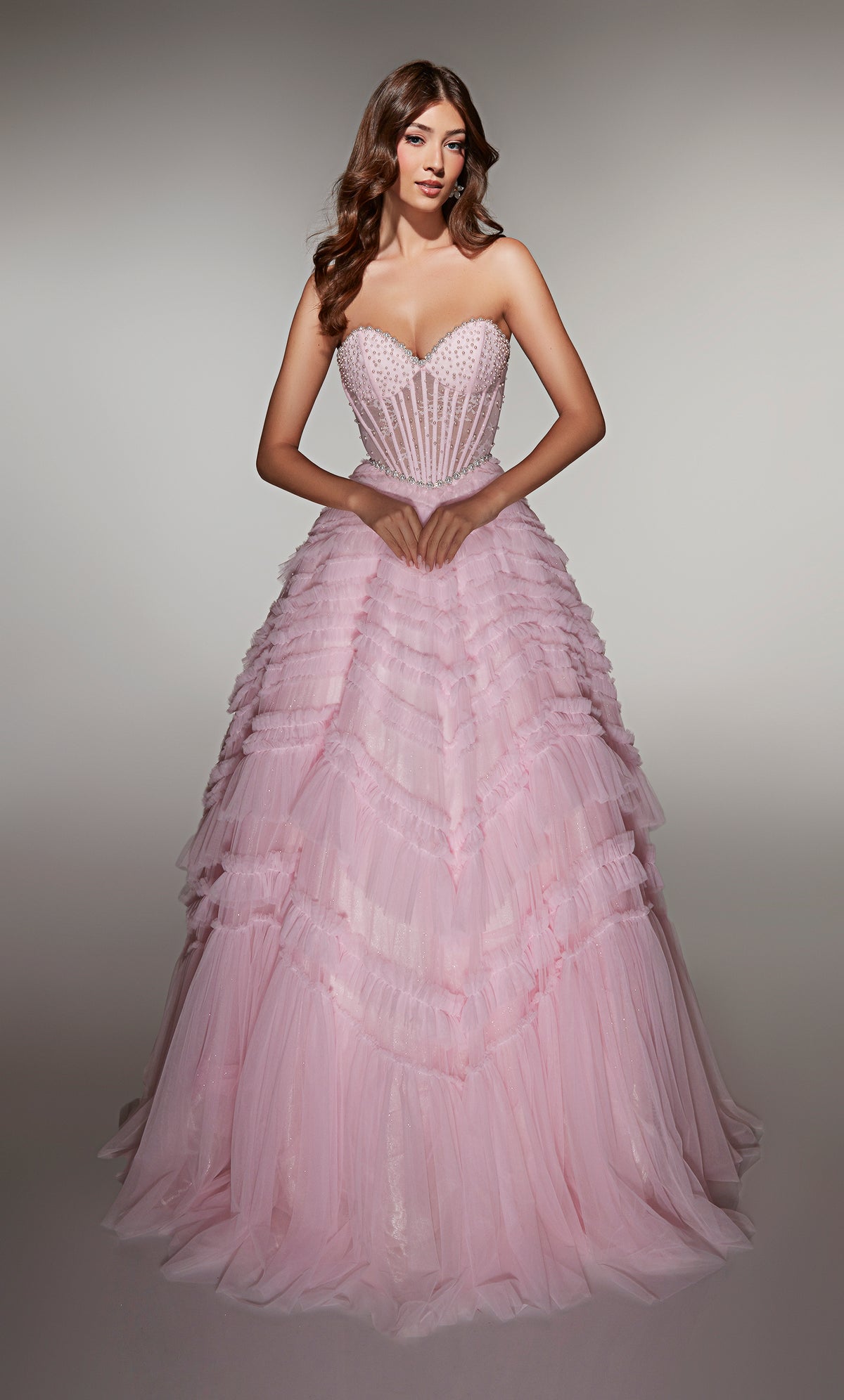 ALYCE Paris 62007 Alyce Long Sweatheart Neckline 80s Inspired Ballgown Dress