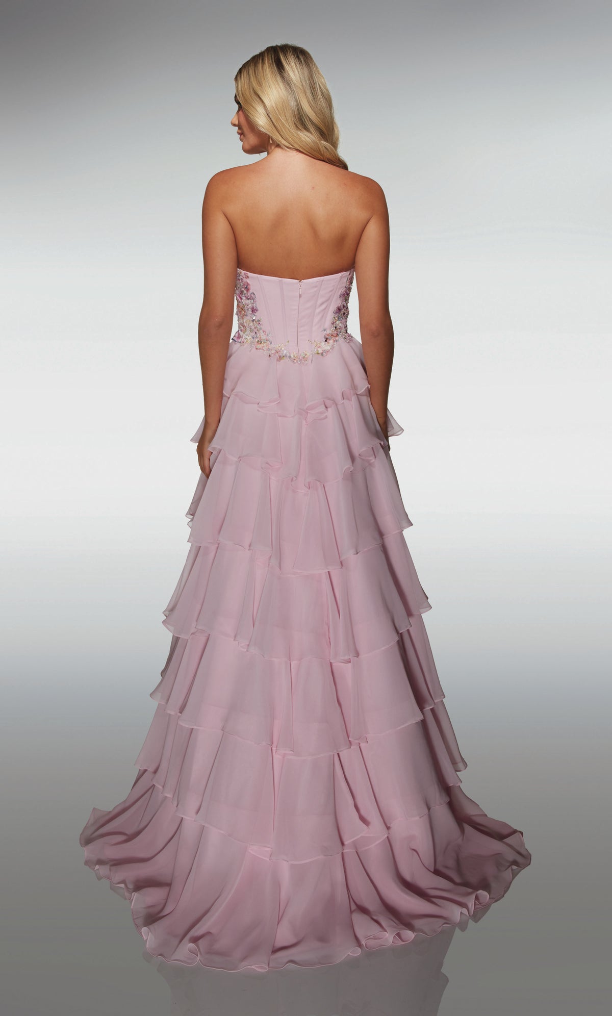 ALYCE Paris 62013 Alyce Long Sweetheart Neckline Ruffles A Line Dress
