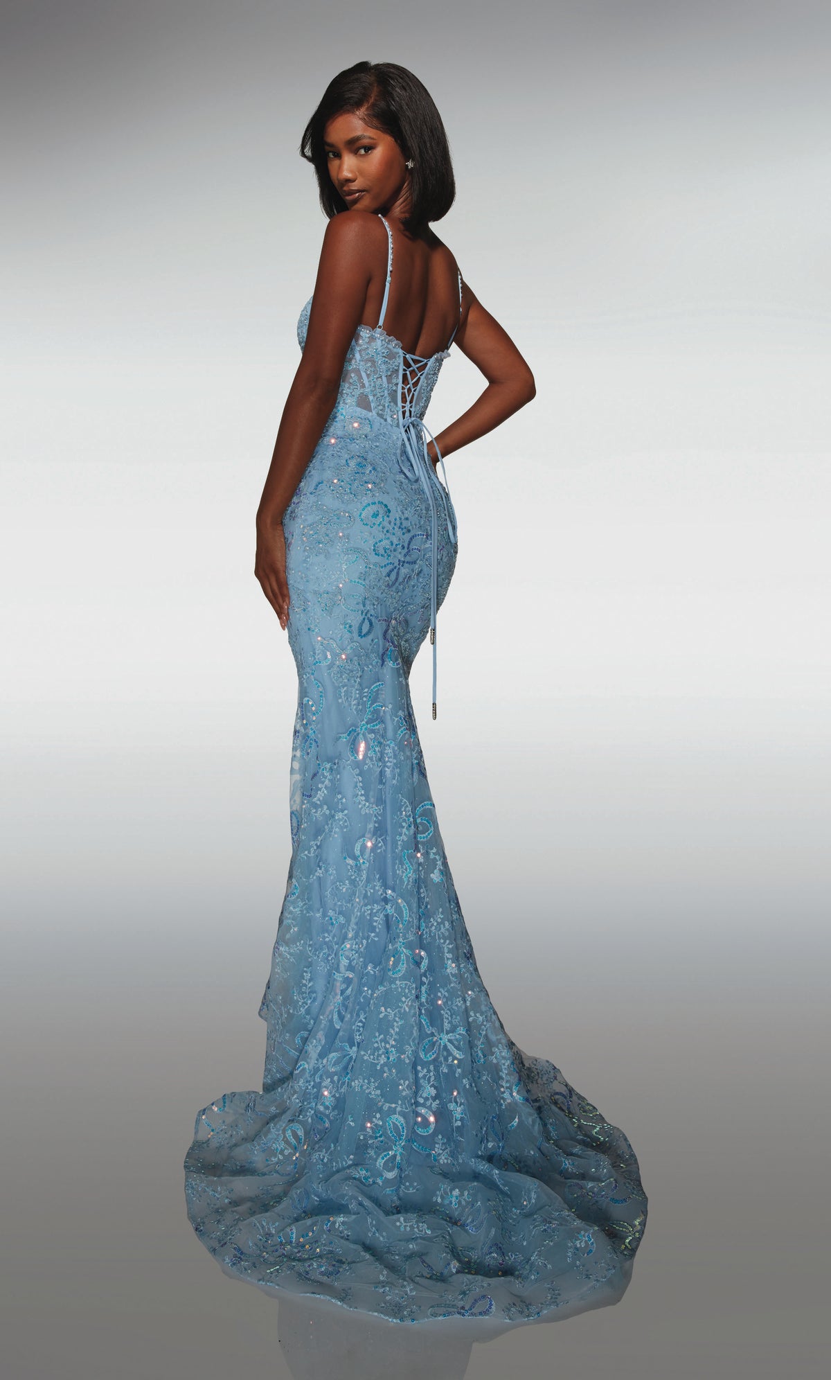 ALYCE Paris 62017 Alyce Long Scoop Neckline Embellished Mermaid Dress