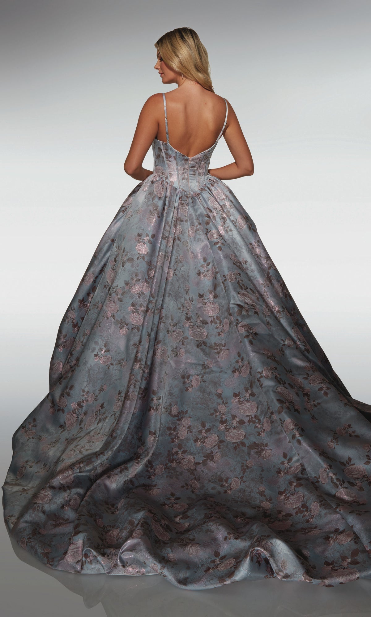 ALYCE Paris 62019 Alyce Long Cat-eye Neckline Corset Ballgown Dress