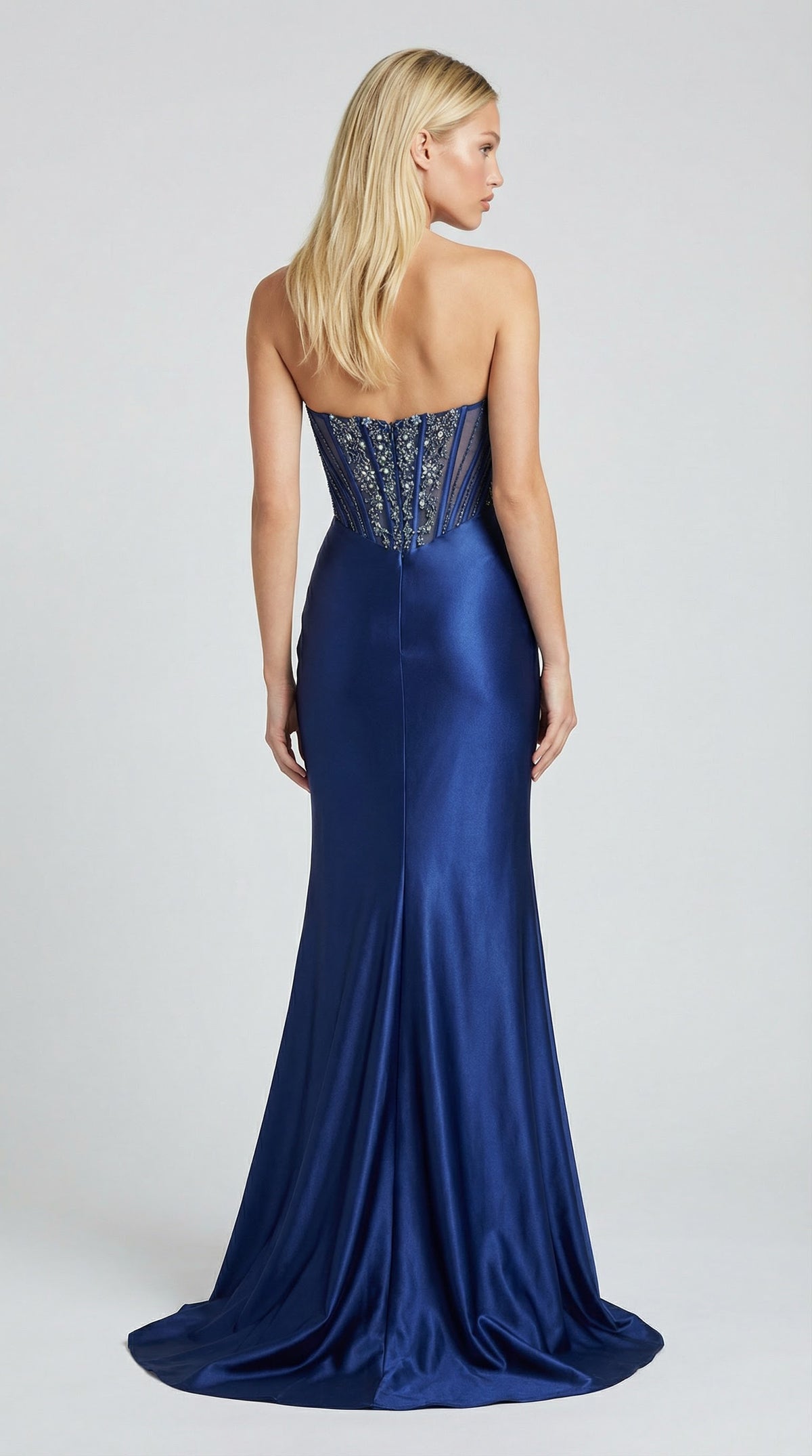 ALYCE Paris 62034 Alyce Long Scoop Neckline Corset Straight Dress