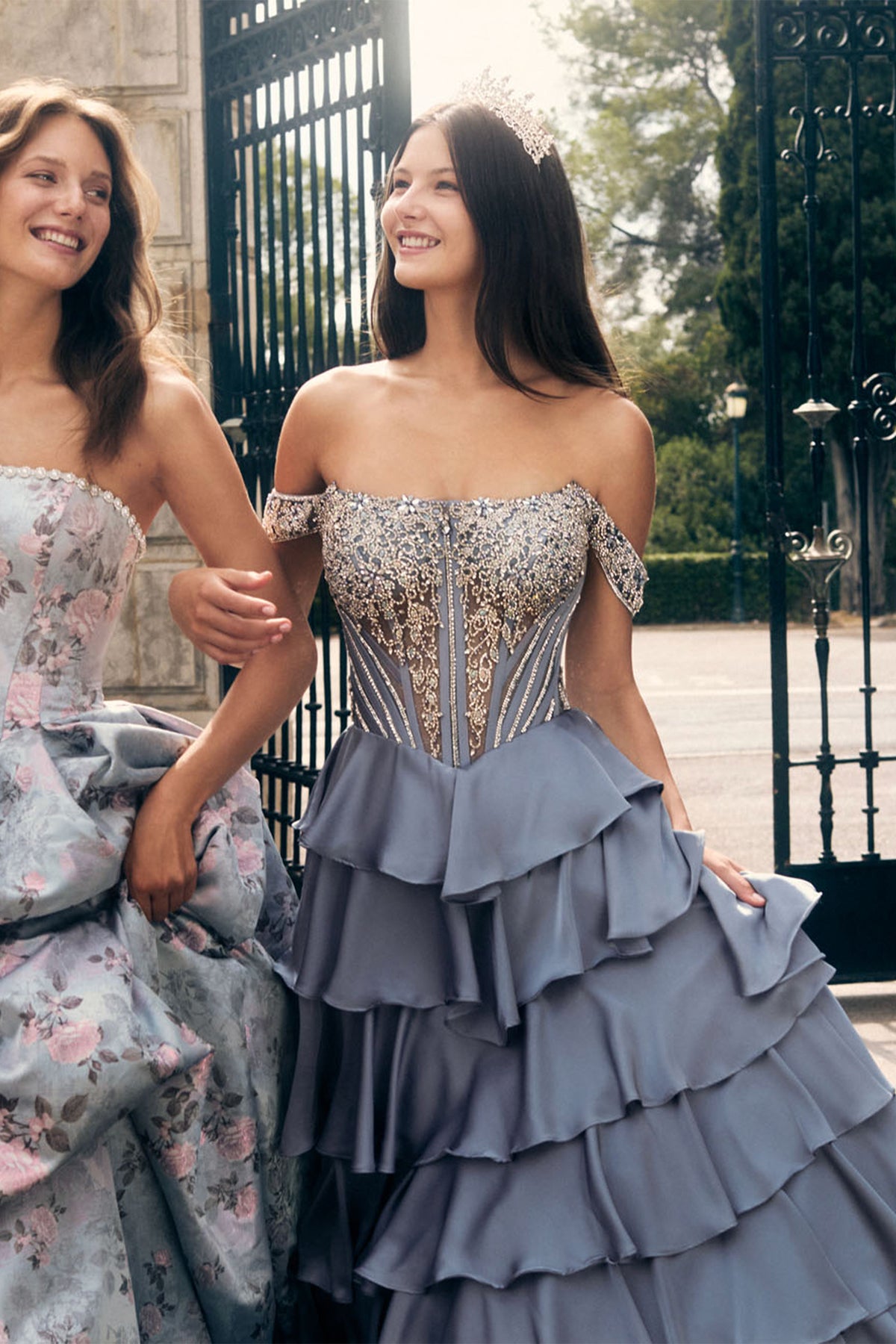 ALYCE Paris 62035 Alyce Long Off The Shoulder Neckline Corset A Line Dress