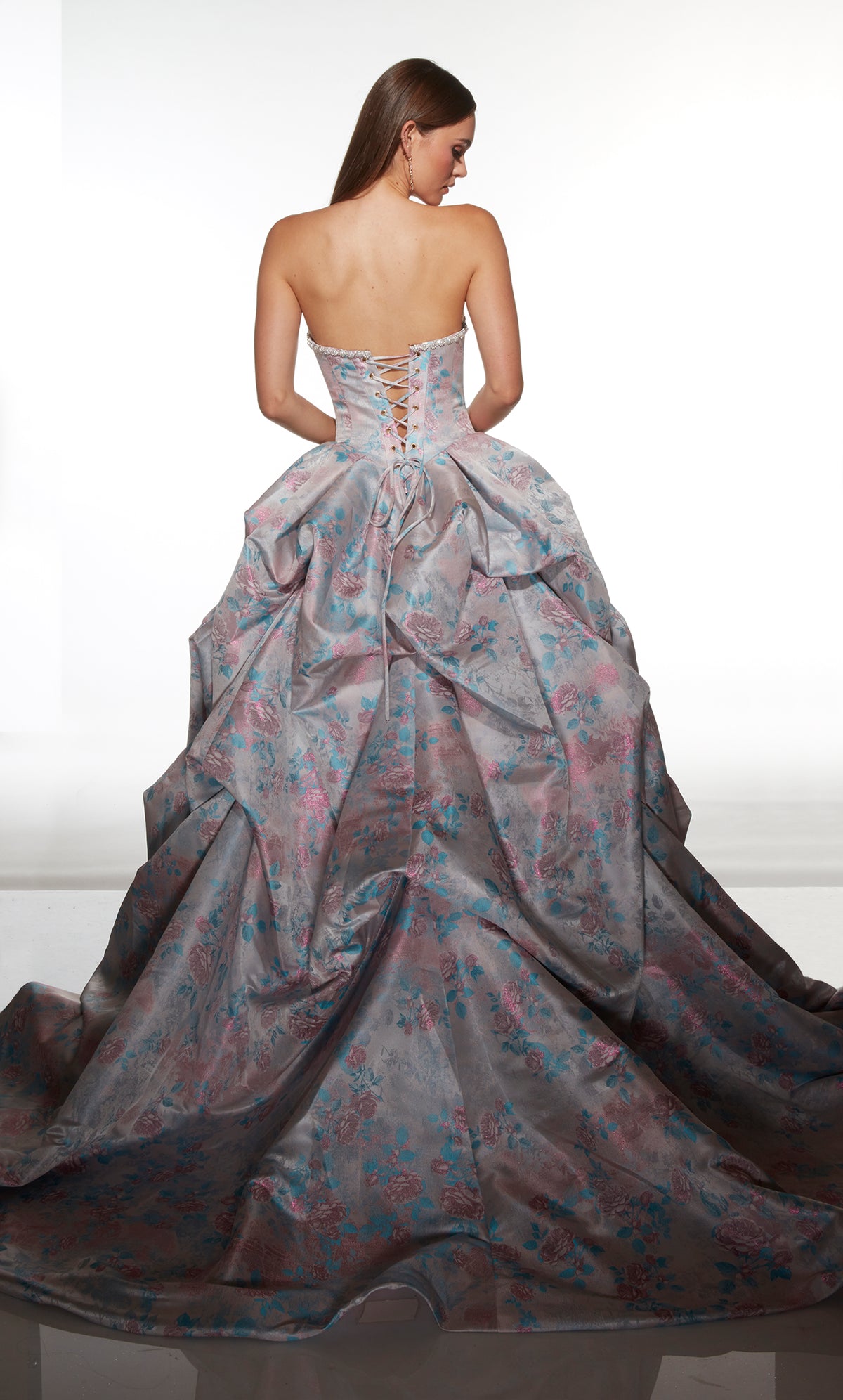 ALYCE Paris 62039 Alyce Long Strapless Neckline Embellished Ballgown Dress