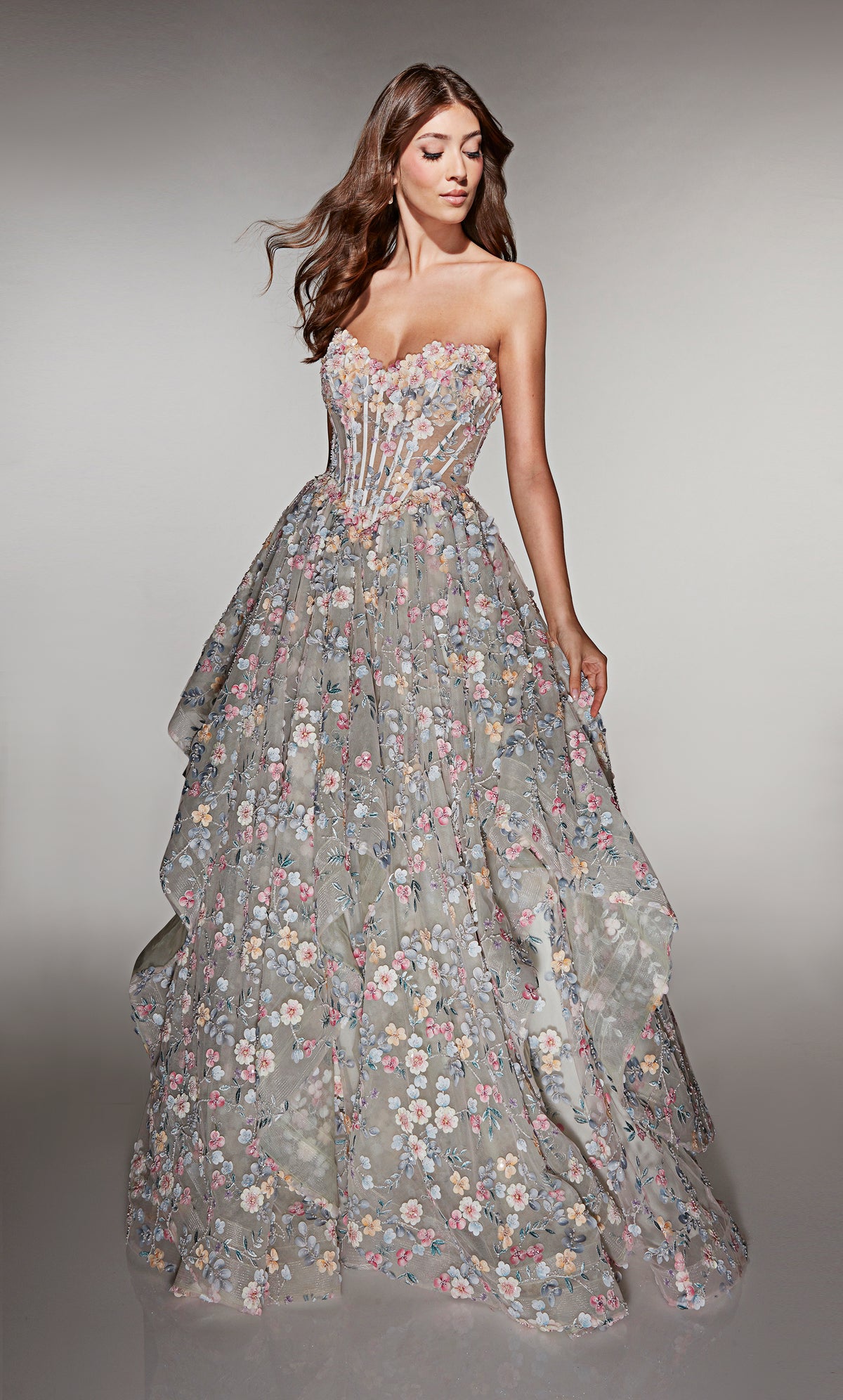 ALYCE Paris 62048 Alyce Long Sweetheart Neckline Embellished Ballgown Dress
