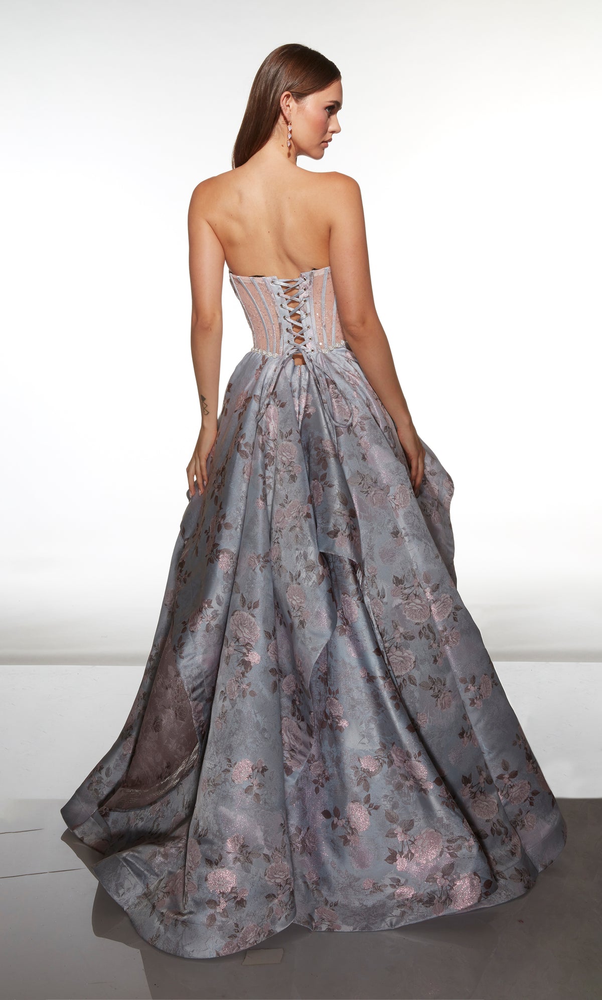 ALYCE Paris 62051 Alyce Long Cat-eye Neckline Corset Ballgown Dress