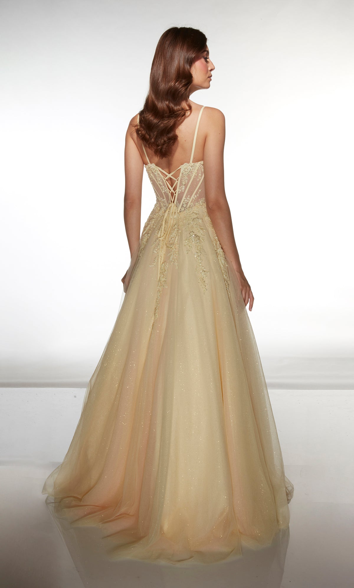ALYCE Paris 62061 Alyce Long Plunging Neckline Embellished Ballgown Dress