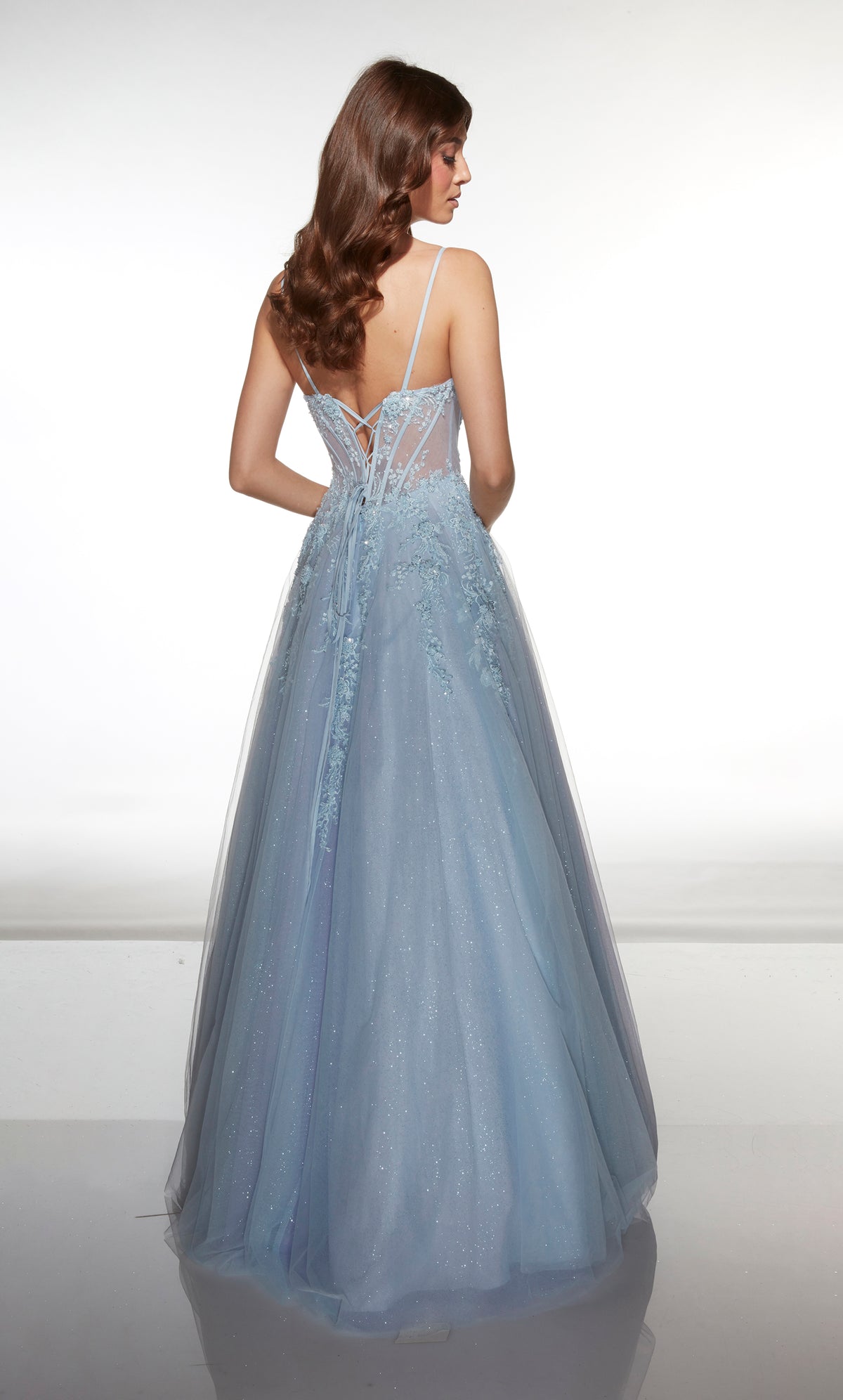 ALYCE Paris 62061 Alyce Long Plunging Neckline Embellished Ballgown Dress