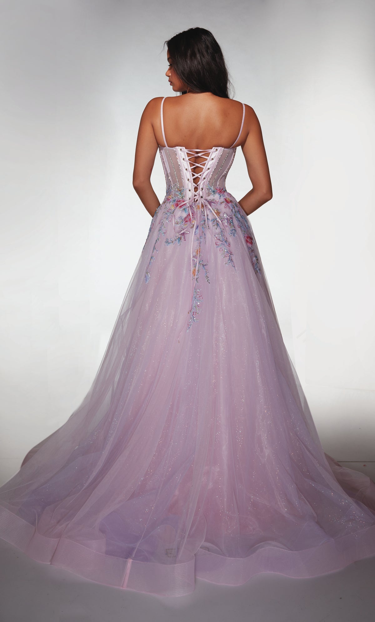 ALYCE Paris 62068 Alyce Long Plunging Neckline 80s Inspired Ballgown Dress