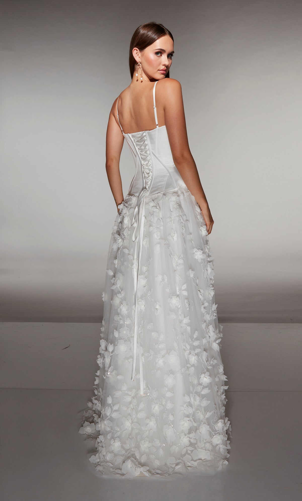 ALYCE Paris 62072 Alyce Long Cat-eye Neckline Elegant A Line Dress