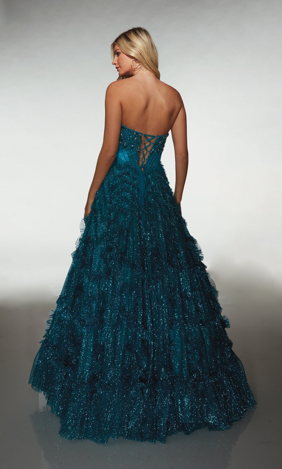 ALYCE Paris 62132 Alyce Long Scoop Neckline Embellished A Line Dress