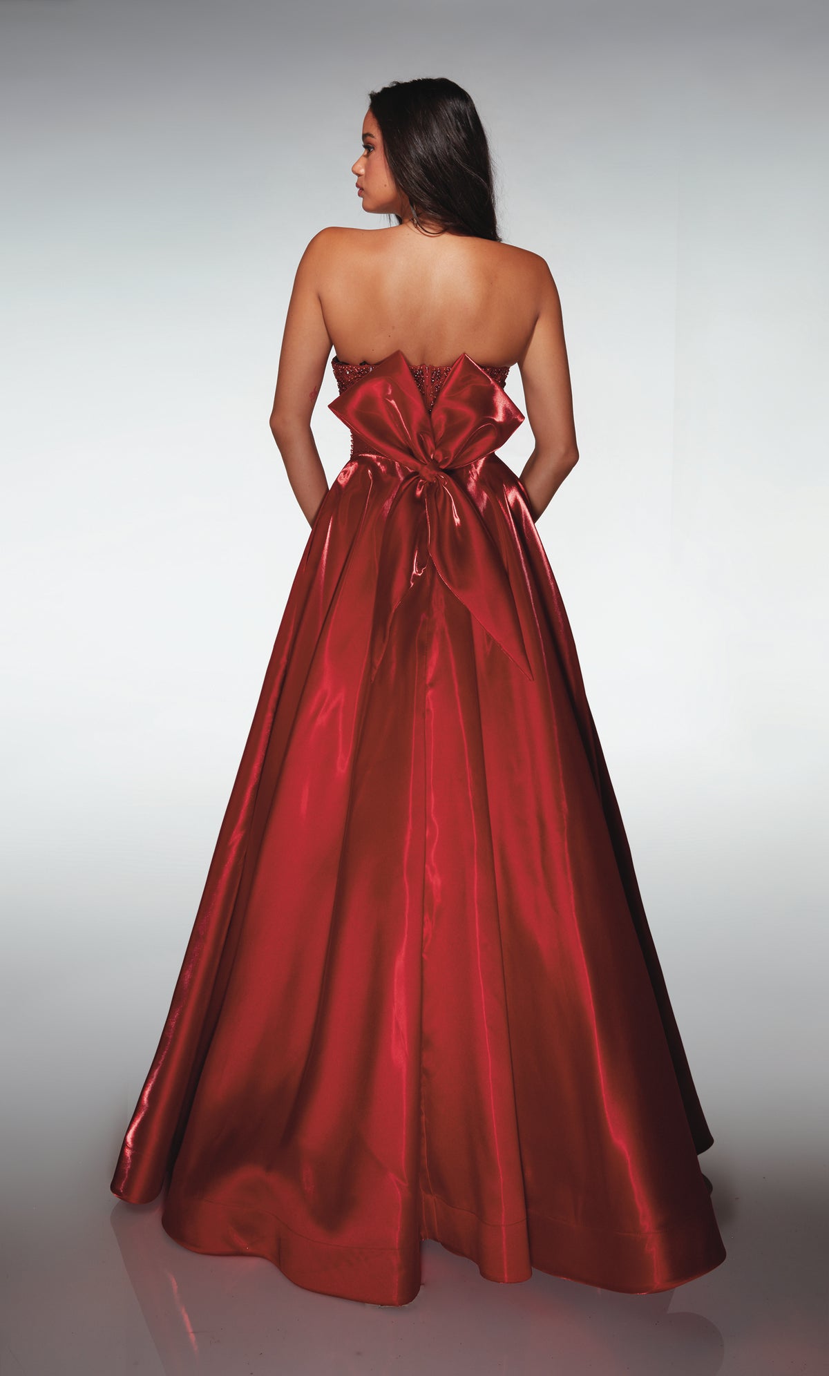 ALYCE Paris 62134 Alyce Long Scoop Neckline Shimmery/sparkly A Line Dress