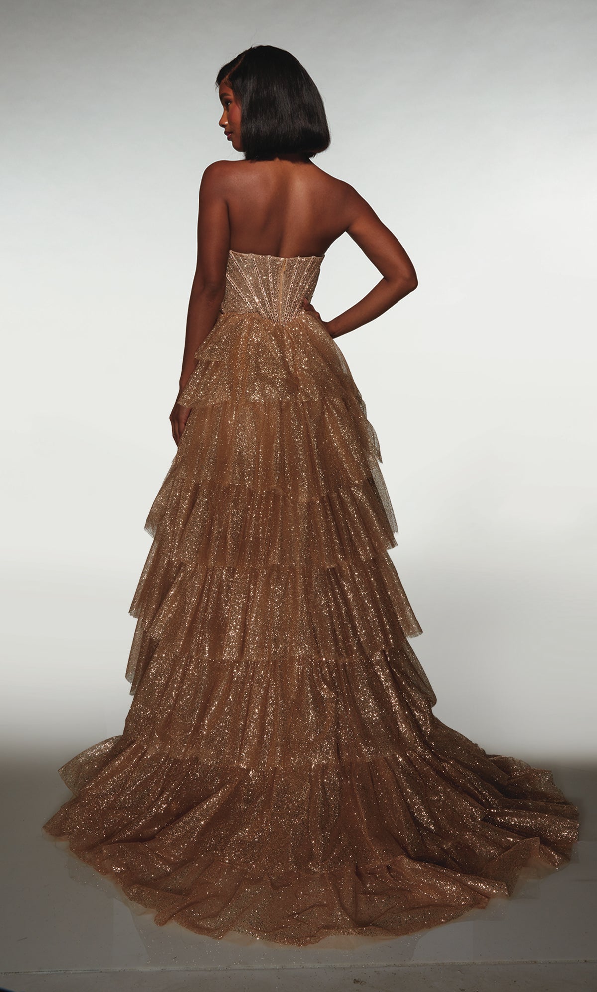 ALYCE Paris 62144 Alyce Long Cat-eye Neckline Shimmery/sparkly Ballgown Dress