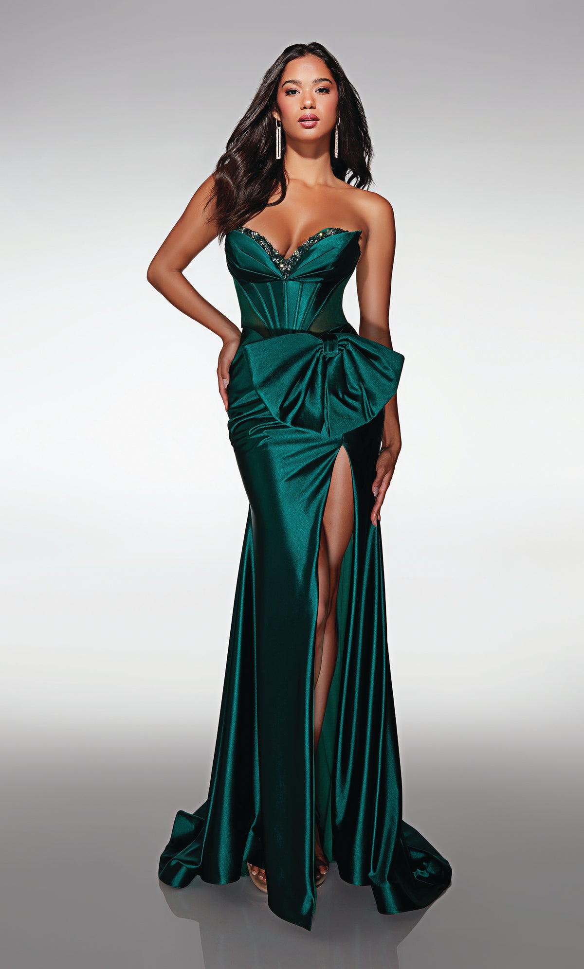 ALYCE Paris 62156 Alyce Long Cat-eye Neckline Sexy Mermaid Dress