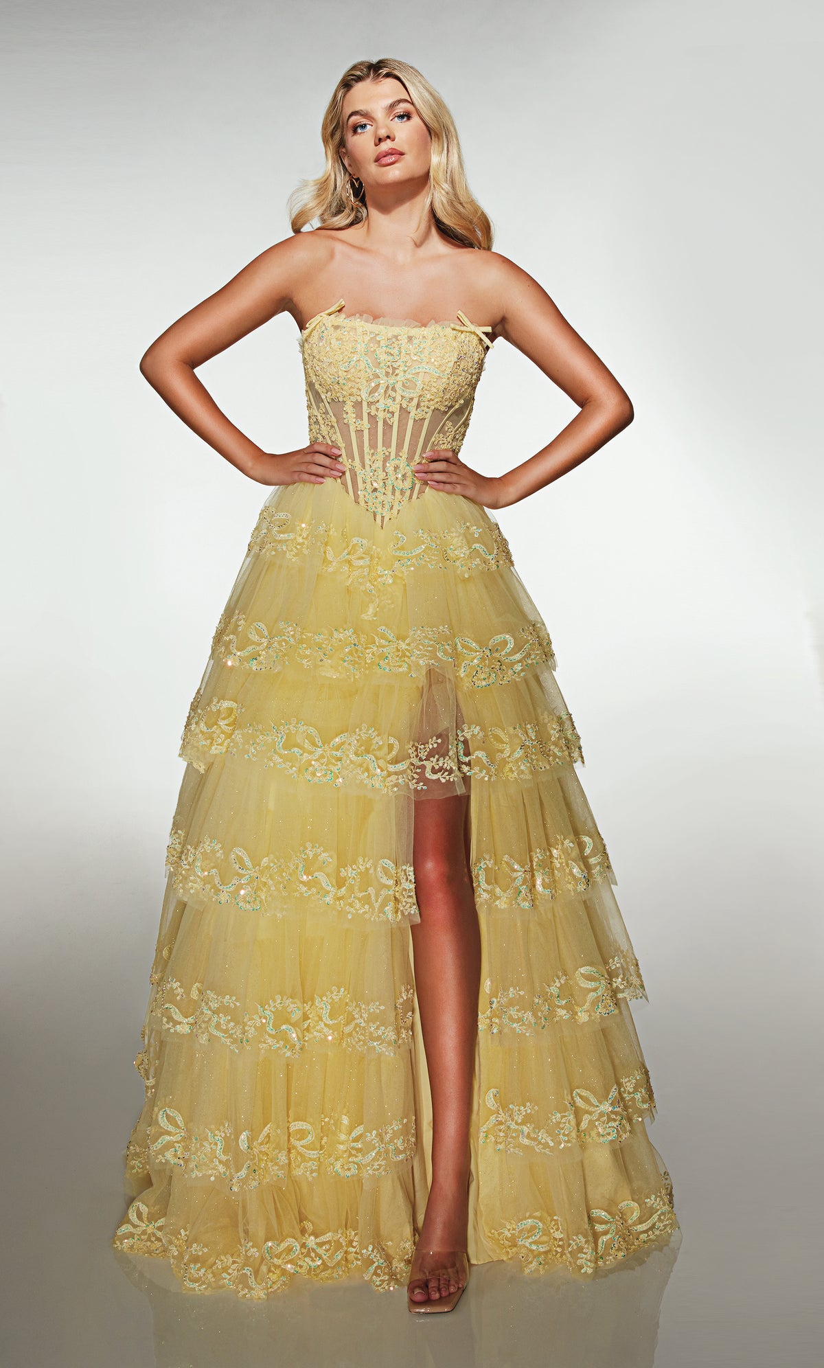 ALYCE Paris 62191 Alyce Long Strapless Neckline Elegant A Line Dress