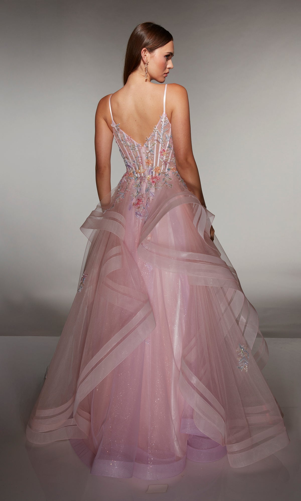 ALYCE Paris 62201 Alyce Long Sweetheart Neckline Waterfall Ballgown Dress