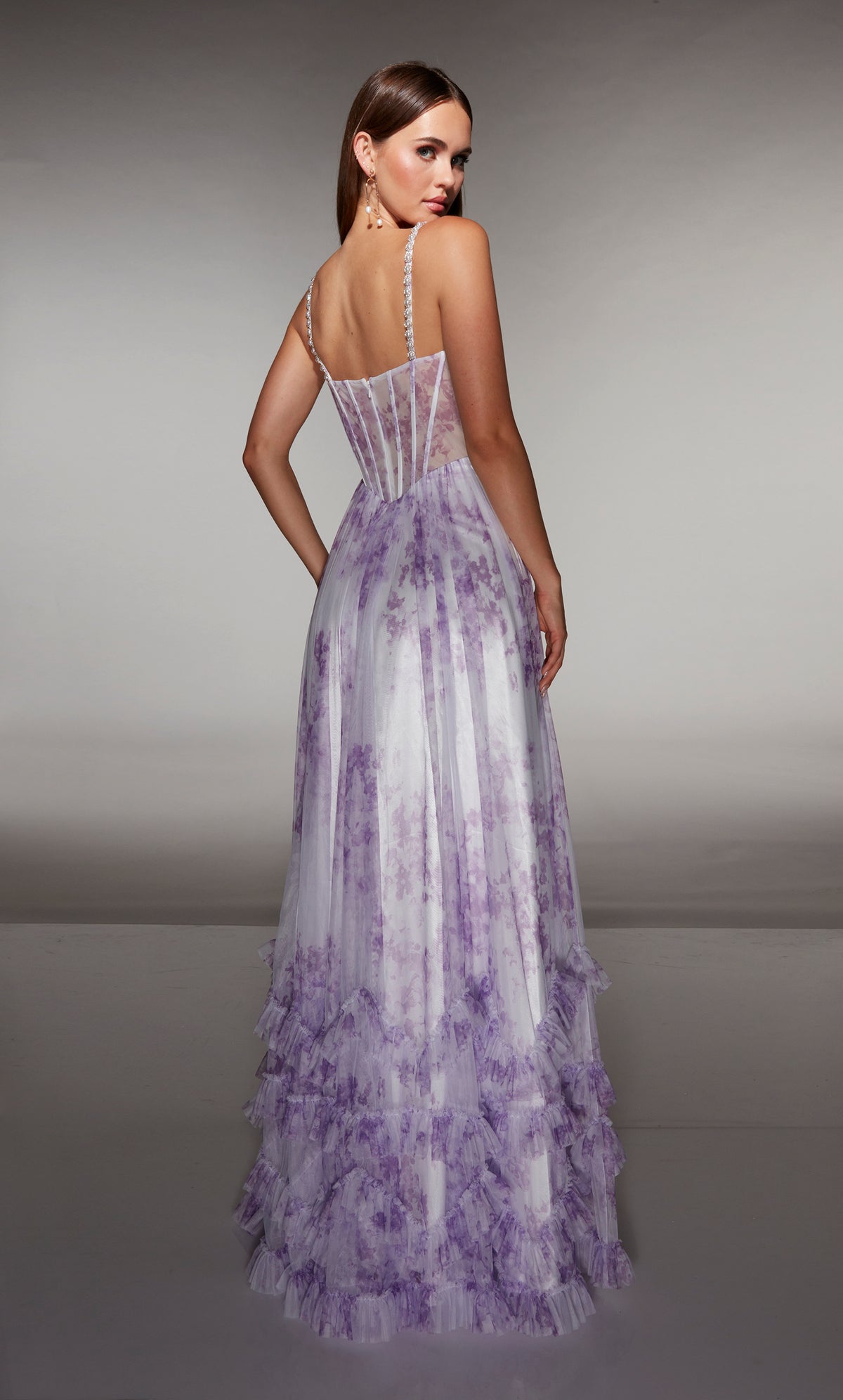 ALYCE Paris 62202 Alyce Long Scoop Neckline Ruched/draped A Line Dress