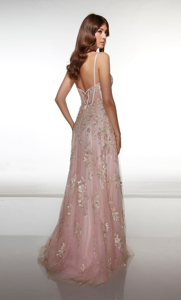 ALYCE Paris 62211 Alyce Long Plunging Neckline Shimmery/sparkly A