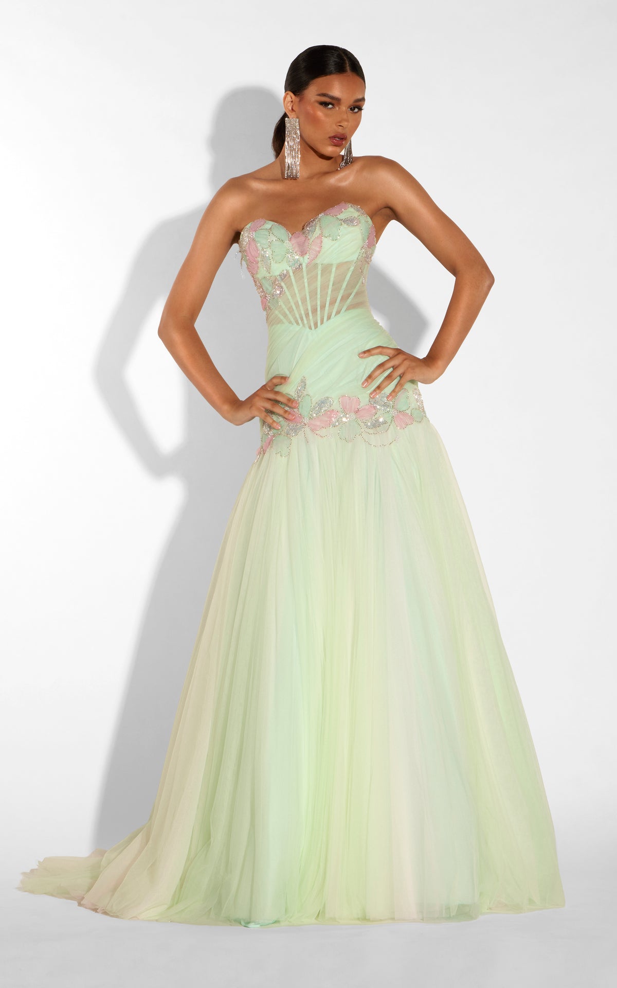 ALYCE Paris 62262 Alyce Long Sweetheart Neckline Ruched/draped High-low Dress