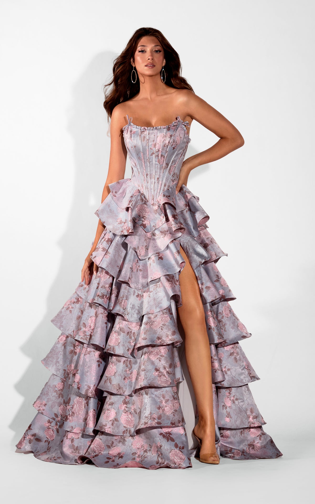 ALYCE Paris 62277 Alyce Long Strapless Neckline Corset A Line Dress