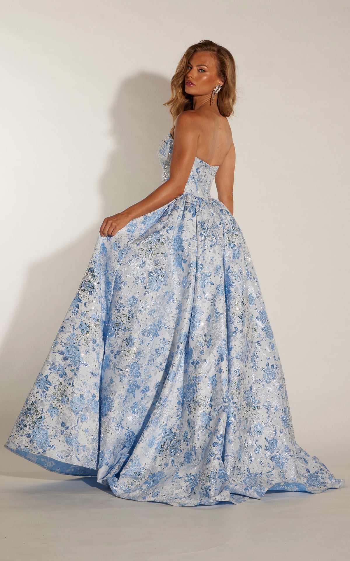 ALYCE Paris 62337 Alyce Long Strapless Neckline Embellished Ballgown Dress