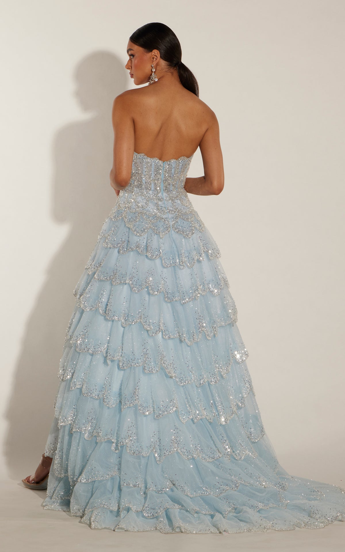 ALYCE Paris 62339 Alyce Long Strapless Neckline Shimmery/sparkly Ballgown Dress