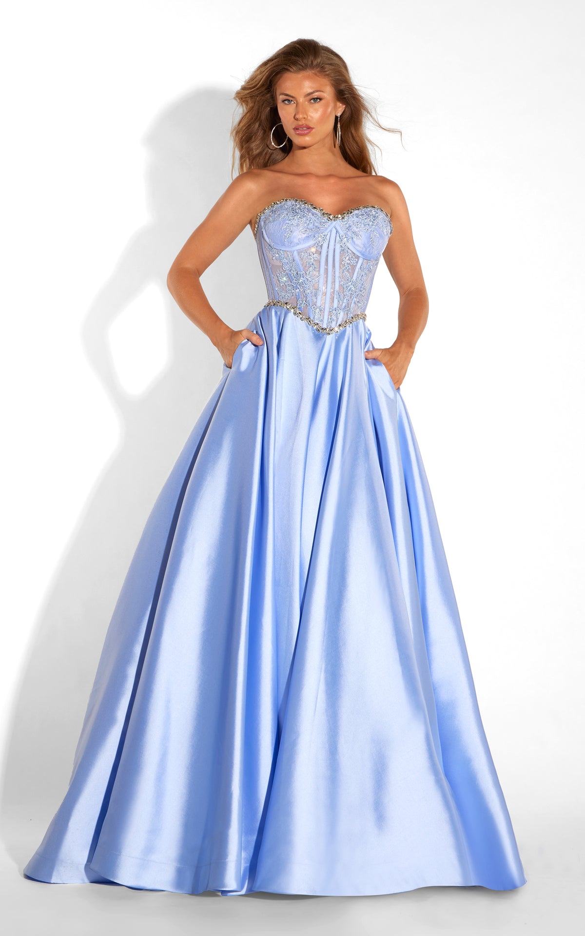 ALYCE Paris 62383 Alyce Long Sweetheart Neckline Slit Ballgown Dress