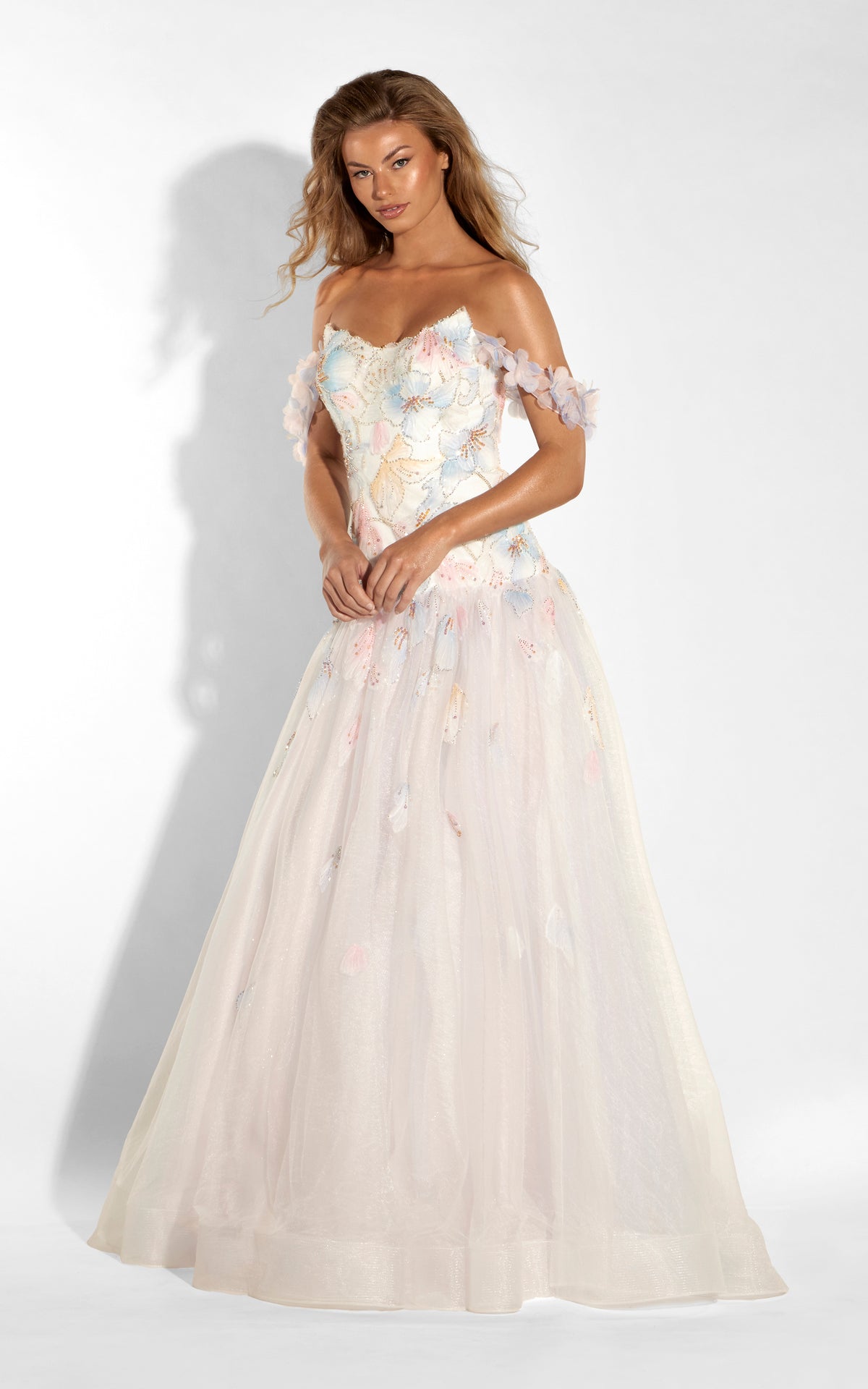 ALYCE Paris 62414 Alyce Long Scooped Neckline Embellished High-low Dress