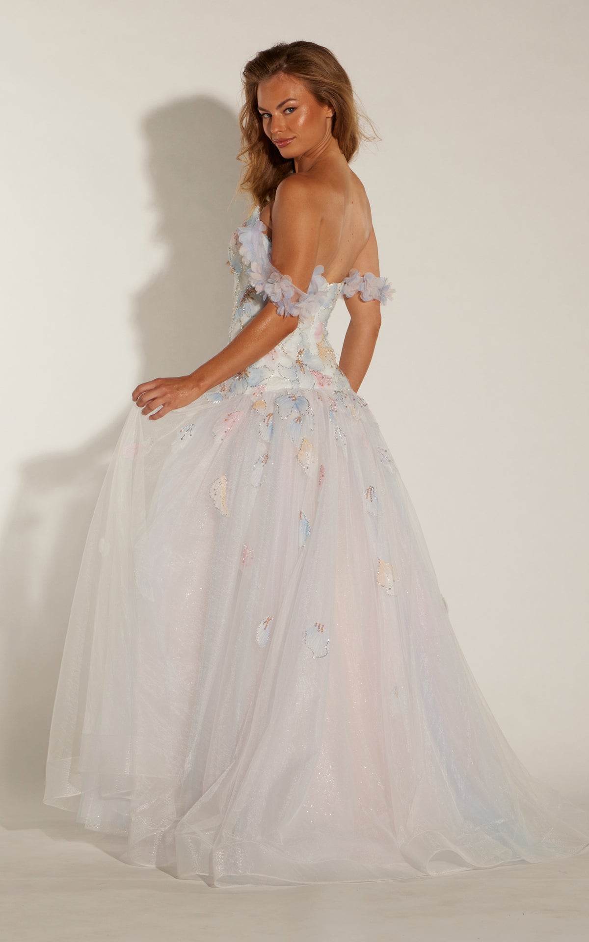 ALYCE Paris 62414 Alyce Long Scooped Neckline Embellished High-low Dress