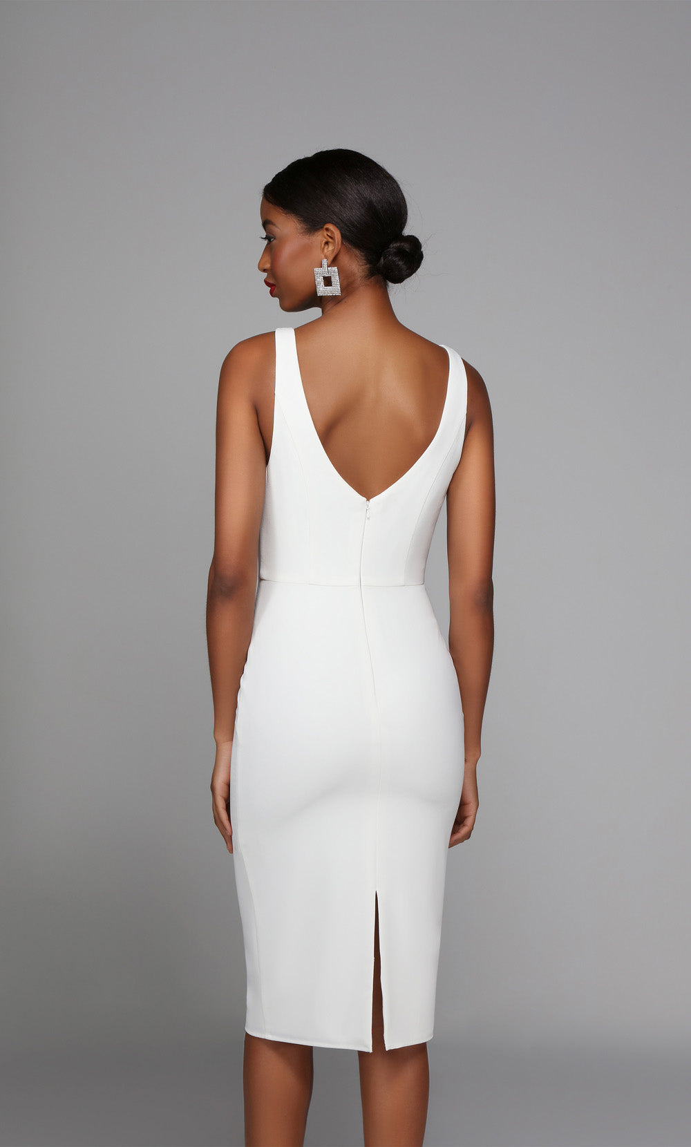 ALYCE Paris 70010 Bridal Square Neckline Embellished Straight Dress