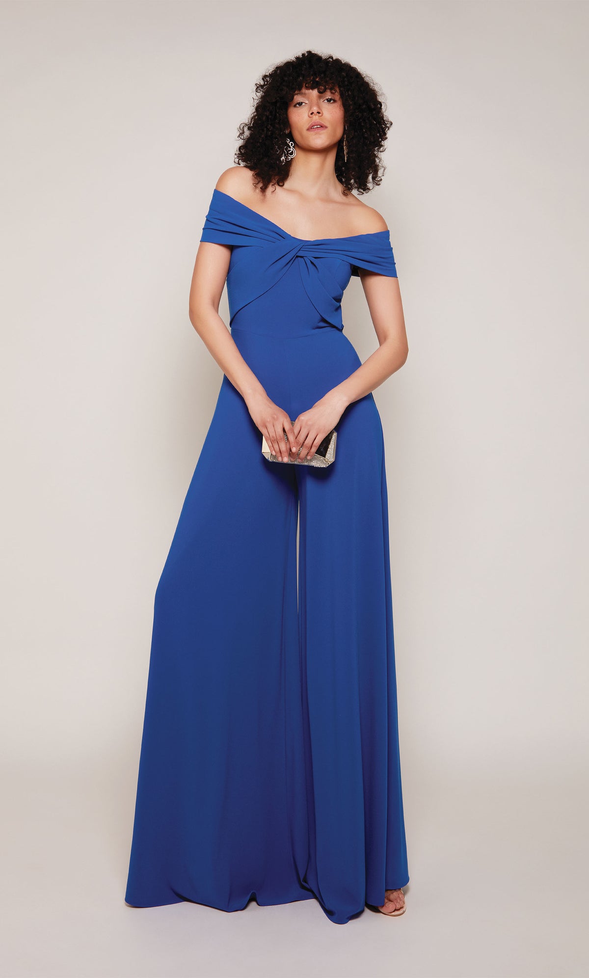 ALYCE Paris 70013 Bridal Off The Shoulder Neckline Chic Jumpsuit Dress