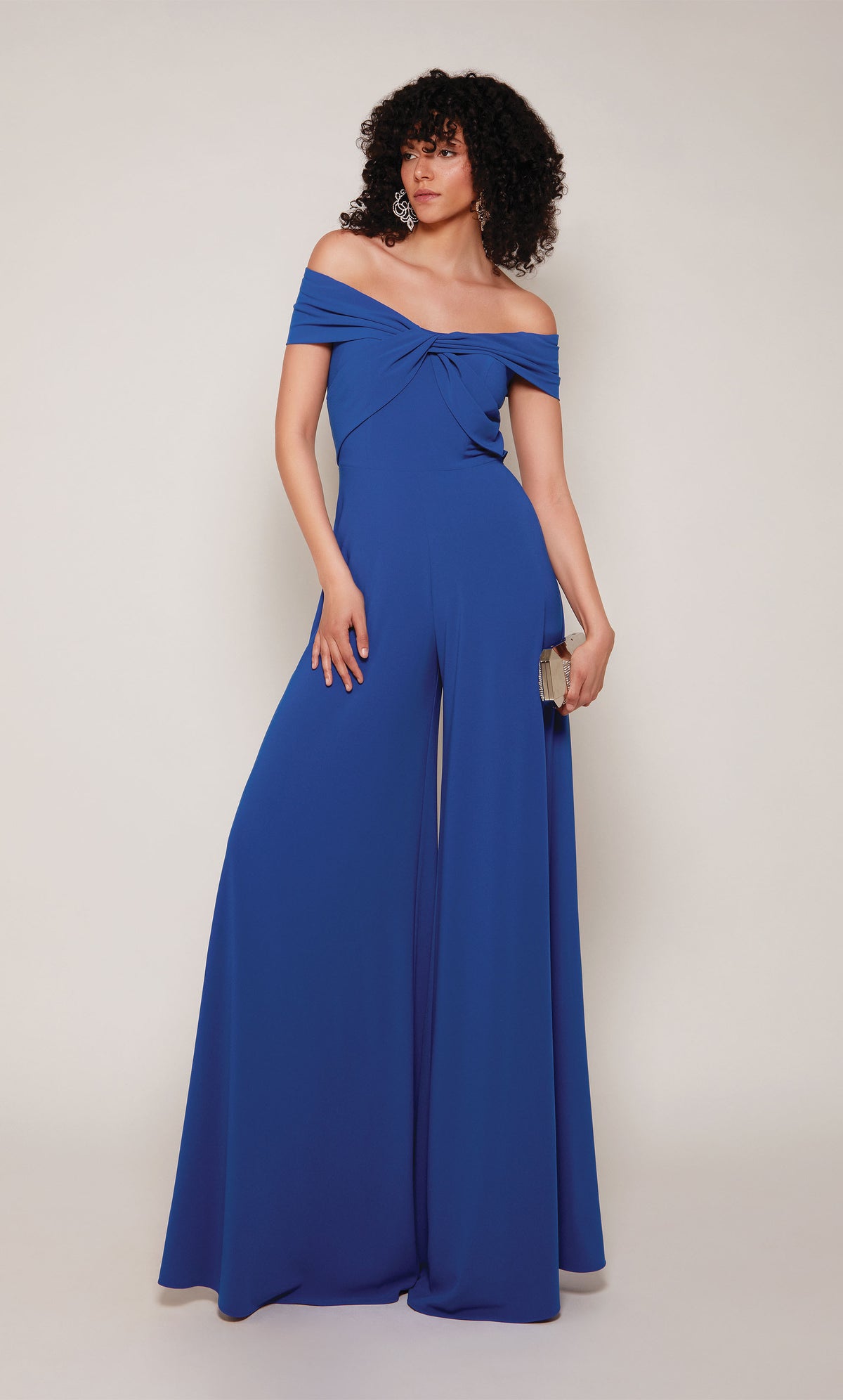 ALYCE Paris 70013 Bridal Off The Shoulder Neckline Chic Jumpsuit Dress